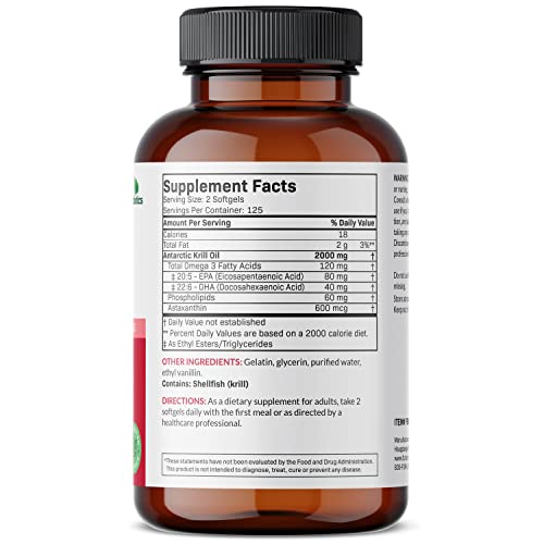 Futurebiotics Antarctic Krill Oil 2000mg with Astaxanthin, Omega-3s EPA, DHA and Phospho FuturebioticsBuy Supplements Australia