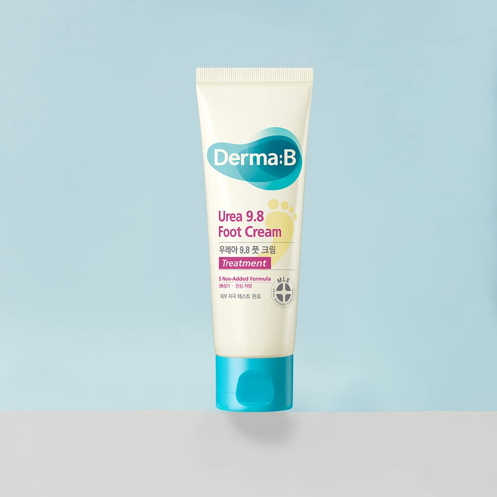 Derma B | Urea 9.8% Foot Cream | Foot Lotion for Dry Cracked Heel Treatment | Camellia Oil, Urea Cream for Feet | Hypoallergenic Leg Cream for Sensitive Skin | Woody Scent Foot Care | 2.7 fl oz (80ml) Derma B buy supplements Au