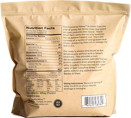 100% Raw Grass Fed Whey - Happy Healthy Cows, COLD PROCESSED Undenatured Raw Organic WheyBuy Supplements Australia