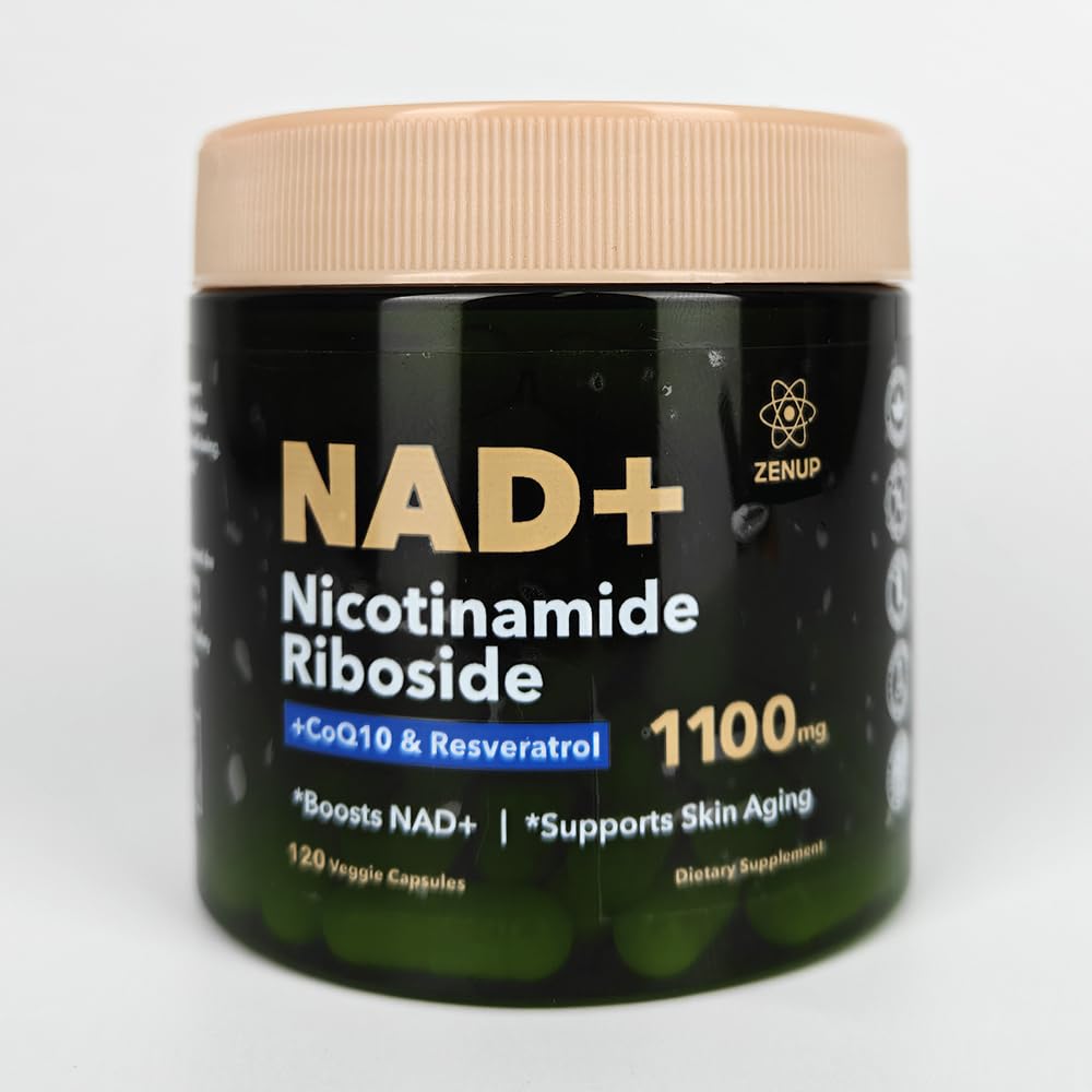 ZenUP NAD+ Supplement | 1100mg Liposomal Nicotinamide Riboside with Resveratrol & Quercetin | Anti-Aging, Cellular Energy, Mental Focus | 120 Caps ZenUPBuy Supplements Australia