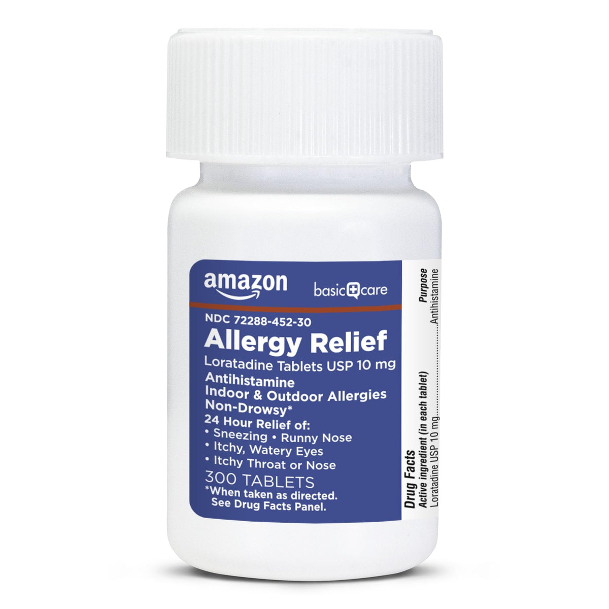 Amazon Basic Care Allergy Relief Loratadine Tablets 10 mg, 24-Hour Non-Drowsy Antihistamine for Runny Nose, Sneezing, Itchy Eyes, 300 Count Amazon Basic Care buy supplements Au