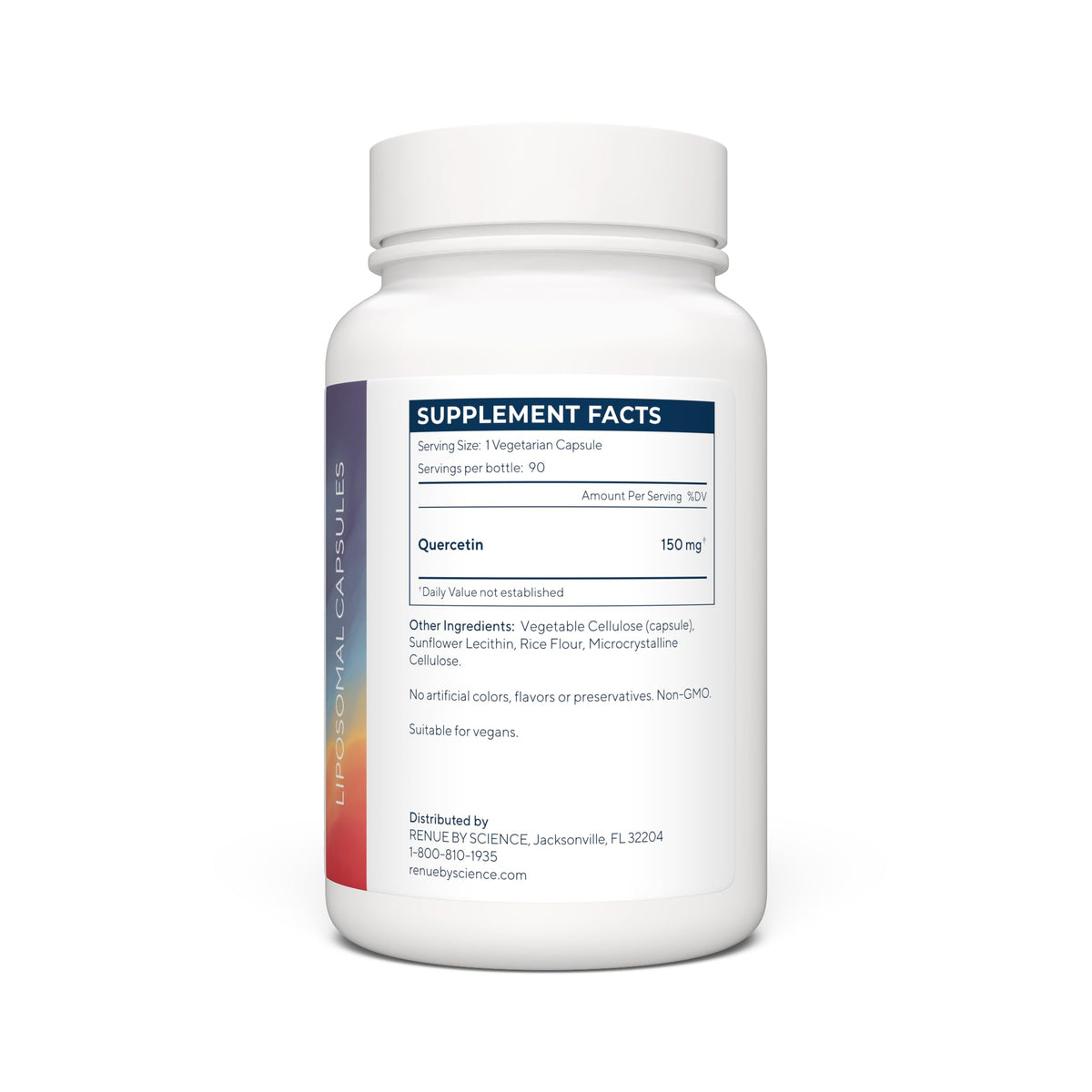 Renue By Science Quercetin | High Strength Liposomal Quercetin Supplements | 90 Quercitin Capsules - 150mg Quercetin per Serving | Non-GMO | Made in The USA & Third-Party Tested Renue By ScienceBuy Supplements Australia