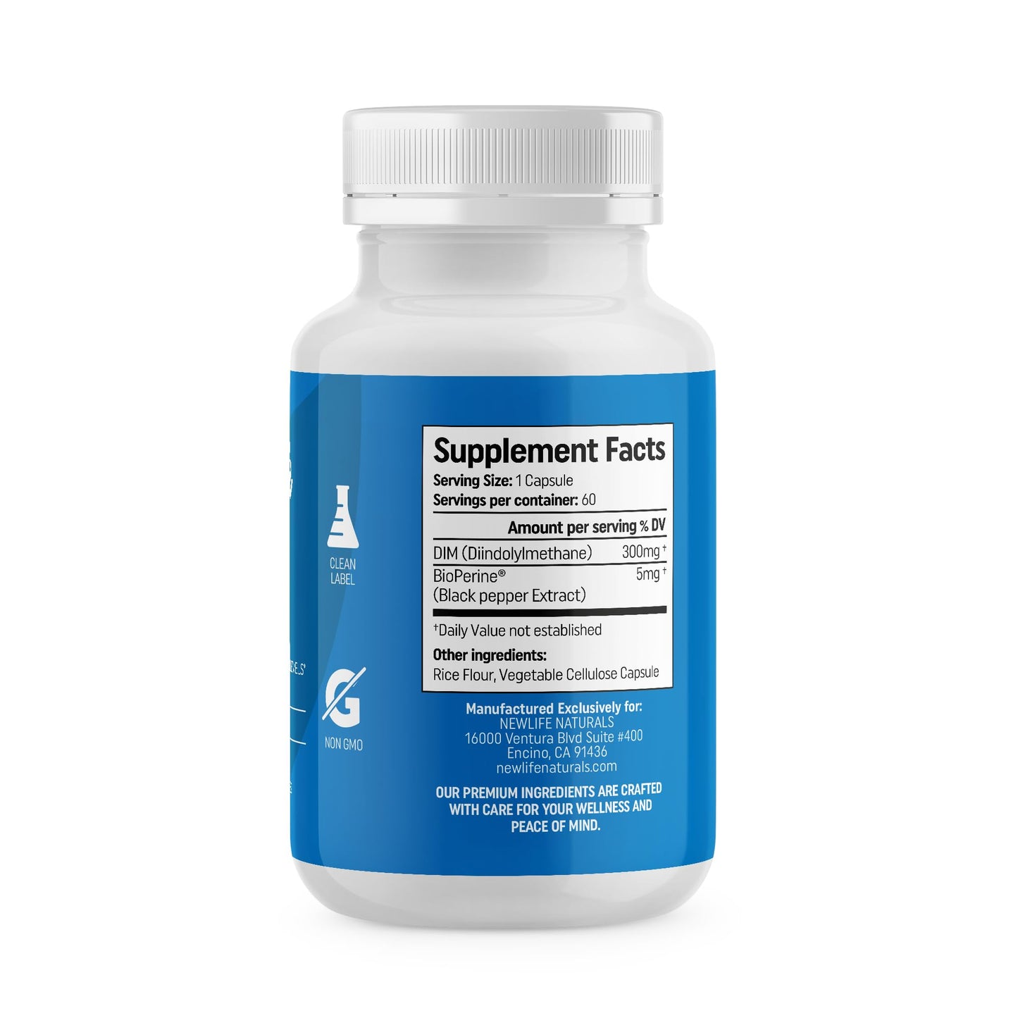 NewLife Naturals DIM Supplement 300mg for Women & Men - Hormonal Acne, Estrogen Balance Pills, Post Menopause Relief | Healthy Estrogen Level | Hormonal Balance - Bioperine | PCOS - 60 Day Supply NewLife NaturalsBuy Supplements Australia