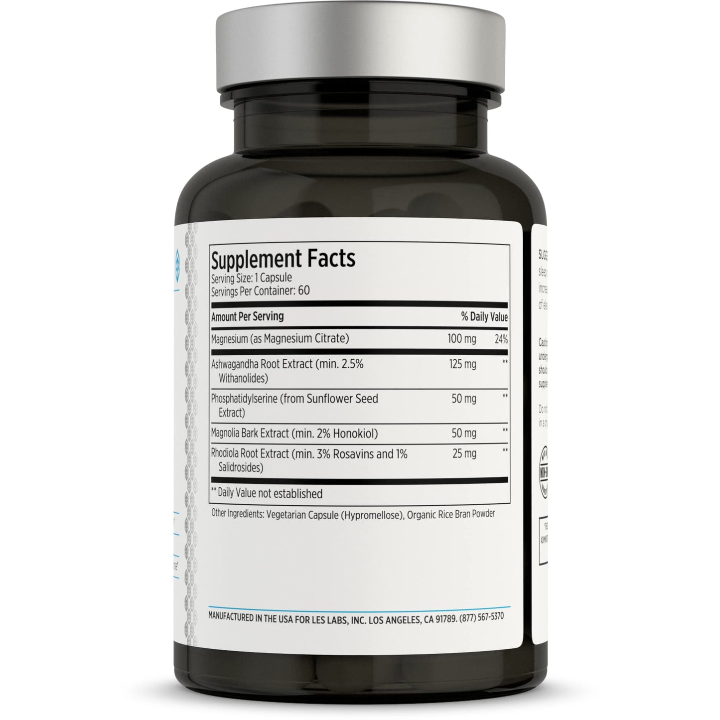 LES Labs Cortisol Health – Stress Relief, Balanced Cortisol Response, Relaxation & Deep Sleep – Phosphatidylserine, Magnesium, Magnolia Bark, Rhodiola Rosea & Ashwagandha – Non-GMO – 60 Capsules LES LabsBuy Supplements Australia