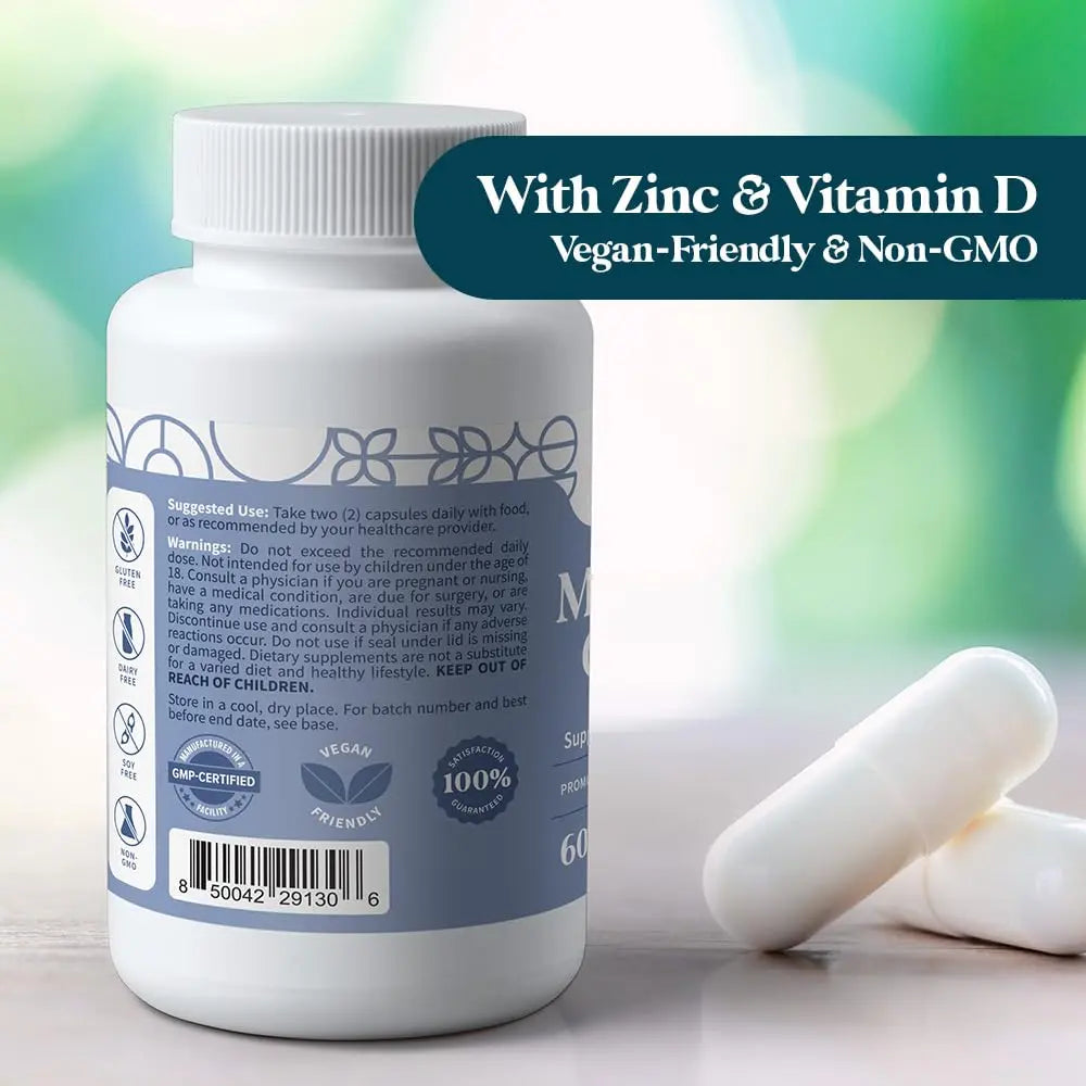 Pattern Wellness Magnesium Complex – Supports Muscle, Bone & Relaxation Health – with Zinc & Vitamin D – Daily Support Formula – 60 Vegan Capsules Pattern Wellness buy supplements Au