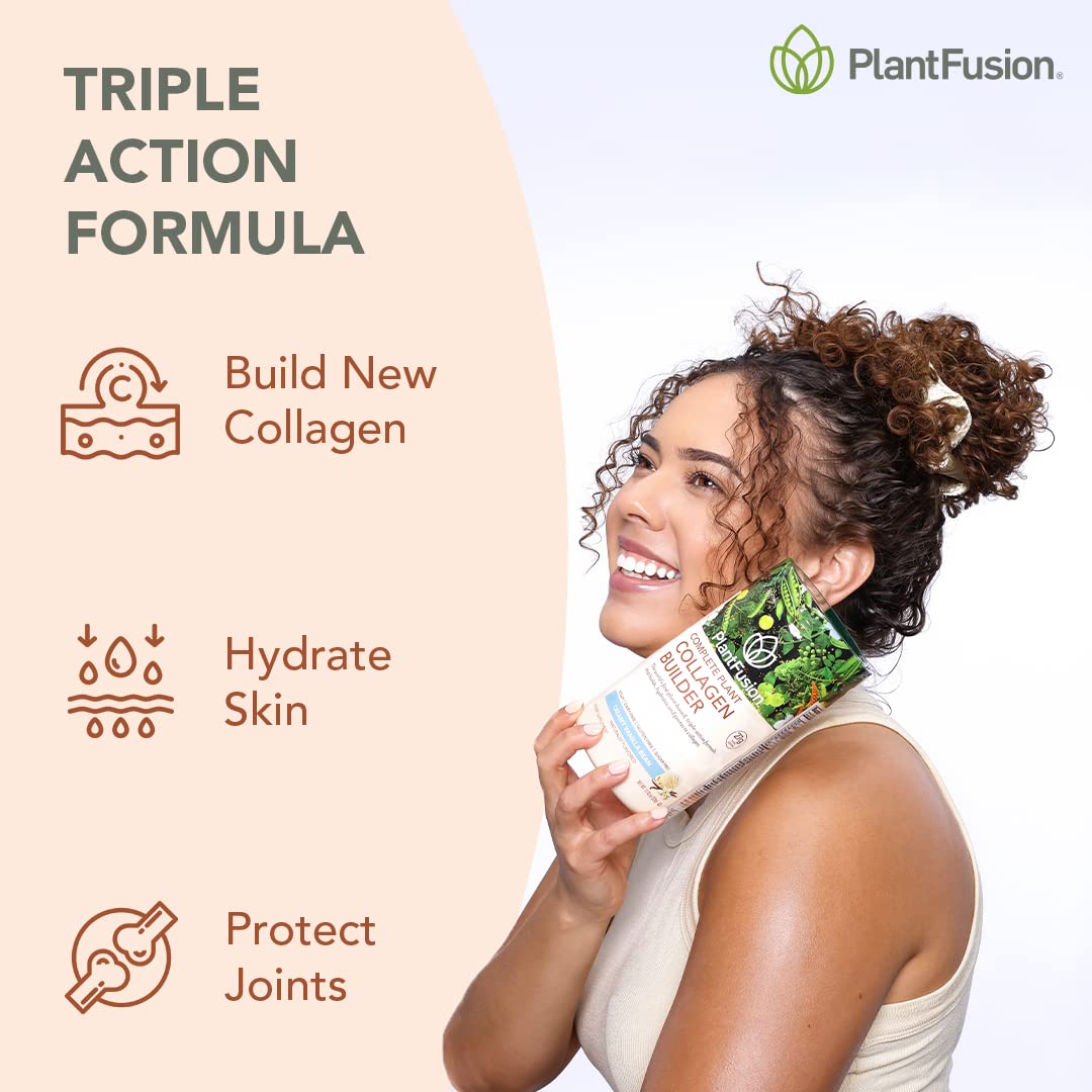 PlantFusion Vegan Collagen Powder - Plant Based Collagen Protein Powder For Muscle & Joints, Hair, Skin & Nails - Keto, Gluten Free, Soy Free, Non-Dairy, No Sugar, Non-GMO - Unflavored 10.58 oz PlantFusionBuy Supplements Australia