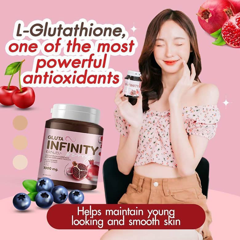 Gluta Infiniy 1000mg L-Glutathione Supplement Tripeptide Fish Collagen L-Glutamine Ascorbic Alizée SpaBuy Supplements Australia