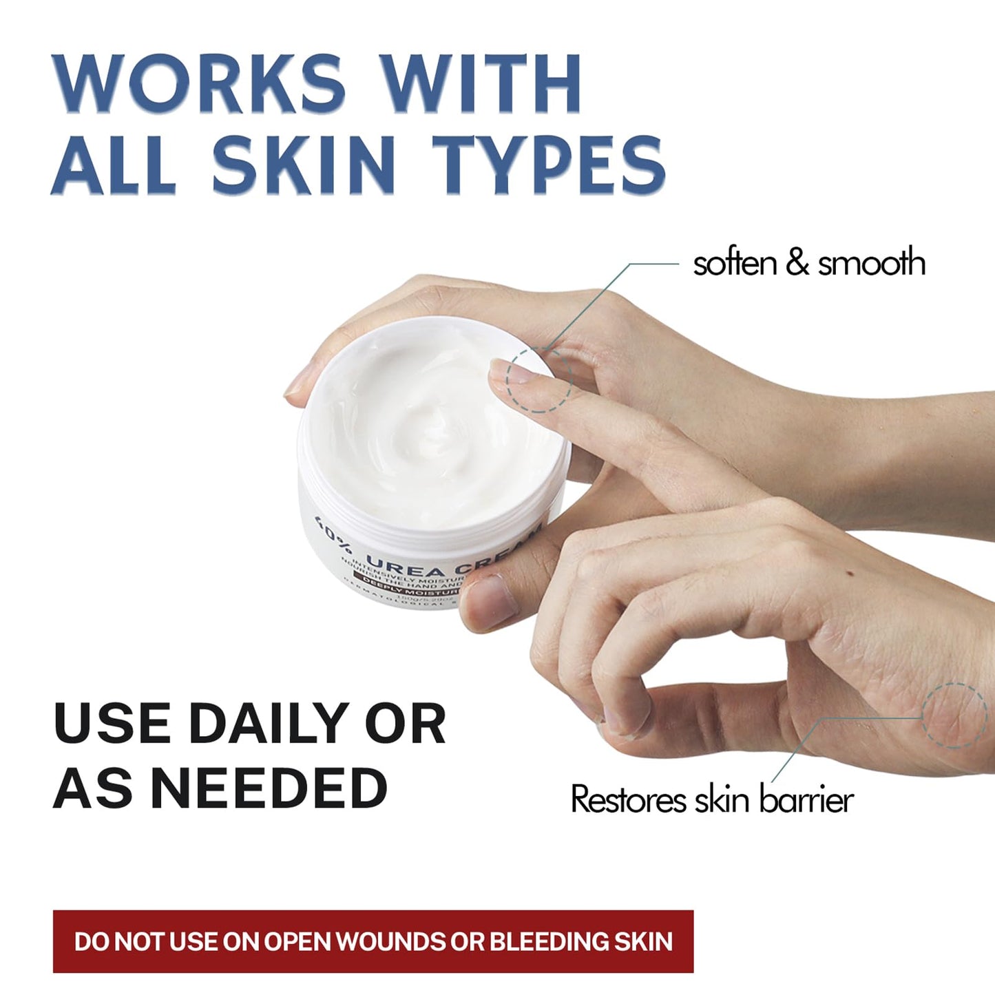 OUKEYA Urea Cream 40 Percent,Foot & Hand Cream for Dry Cracked,Urea Lotion for Feet Maximum Strength OUKEYA buy supplements Au