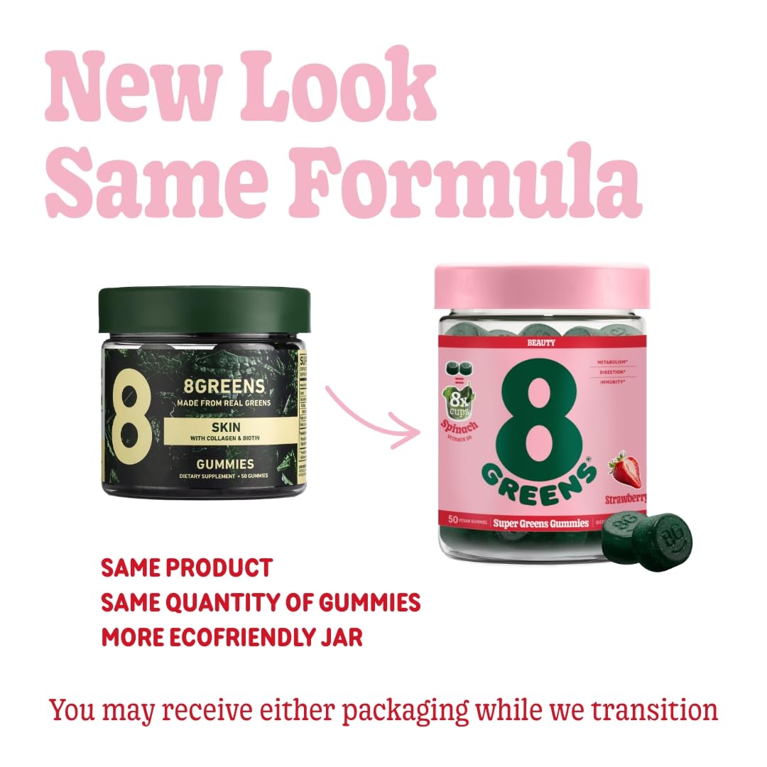8Greens Skin Gummies with Collagen & Biotin - for Healthy Skin, Hair, and Nails 8GreensBuy Supplements Australia