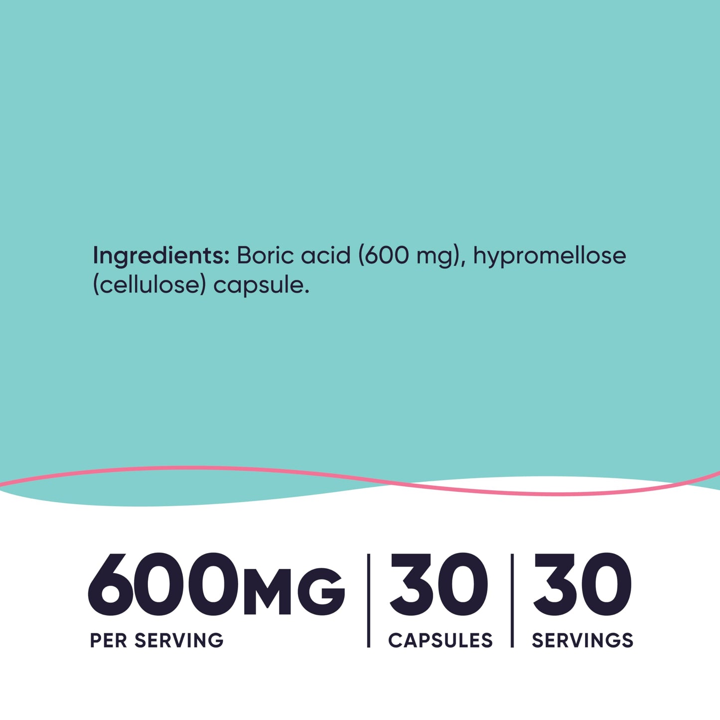 Nutricost Boric Acid 600mg, 30 Capsules - Vaginal Suppository - Non-GMO - for Women NutricostBuy Supplements Australia