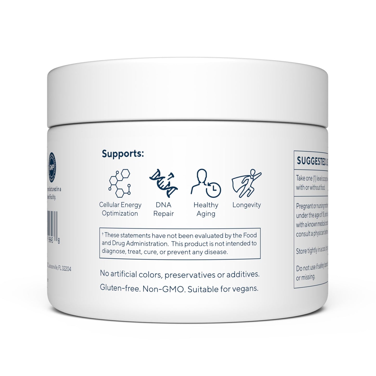 Renue By Science NMN Powder | 100g Fast Dissolve Powder Supplement | 500mg Nicotinamide Mononucleotide per Serving