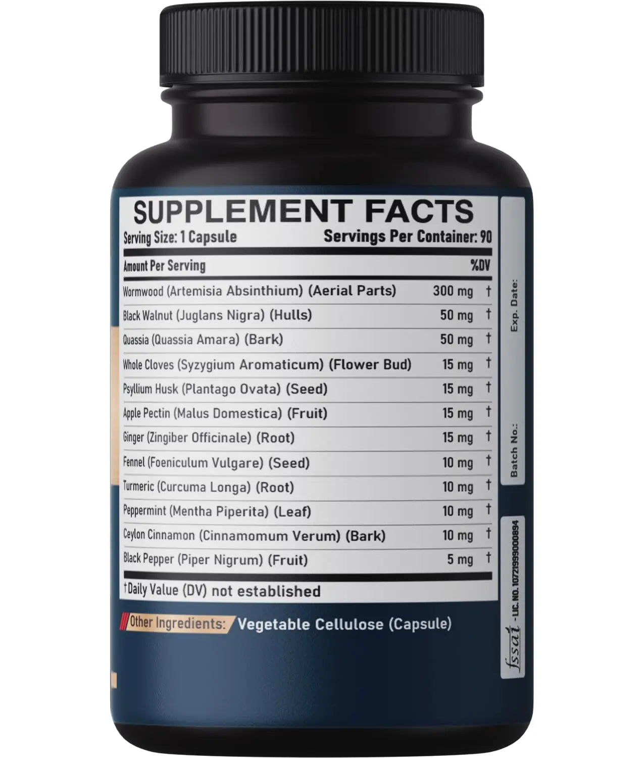 DEDICAD 12in1 Wormwood Black Walnut Clove Capsules - Immune, and Mood Support - 3 Month Supply - 90 Vegan Capsules DEDICADÂ buy supplements Au