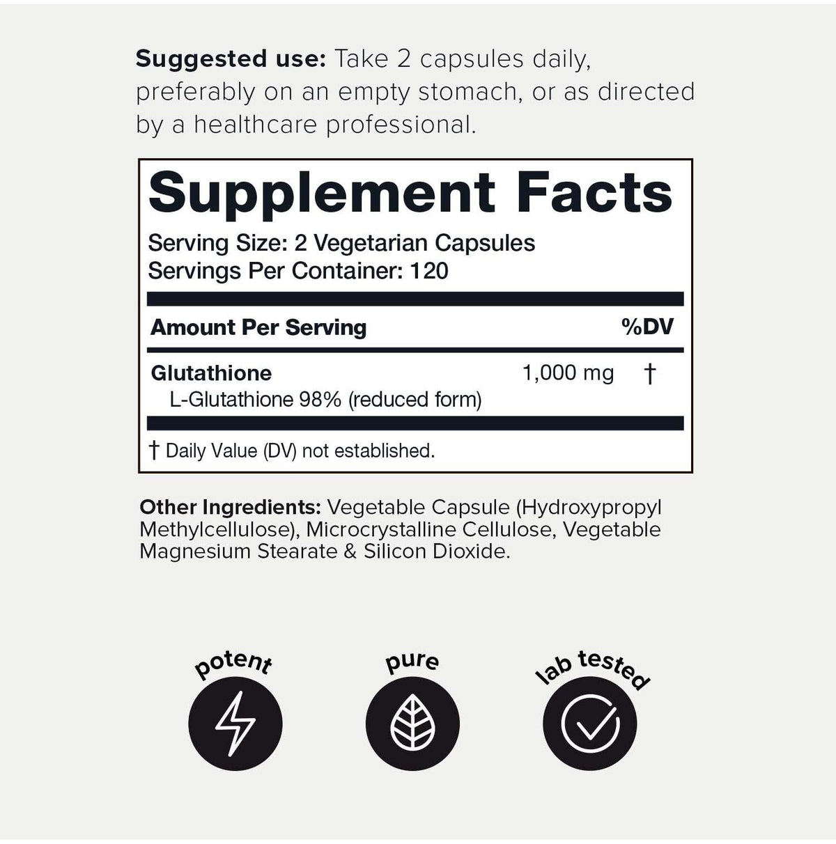 Toniiq Ultra High Strength Glutathione Capsules - 1000mg Concentrated Formula - 98%+ ToniiqBuy Supplements Australia