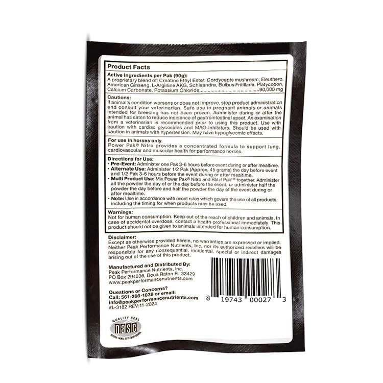 Peak Performance Nutrients Power Pak Nitro 90 Grams 1 Event