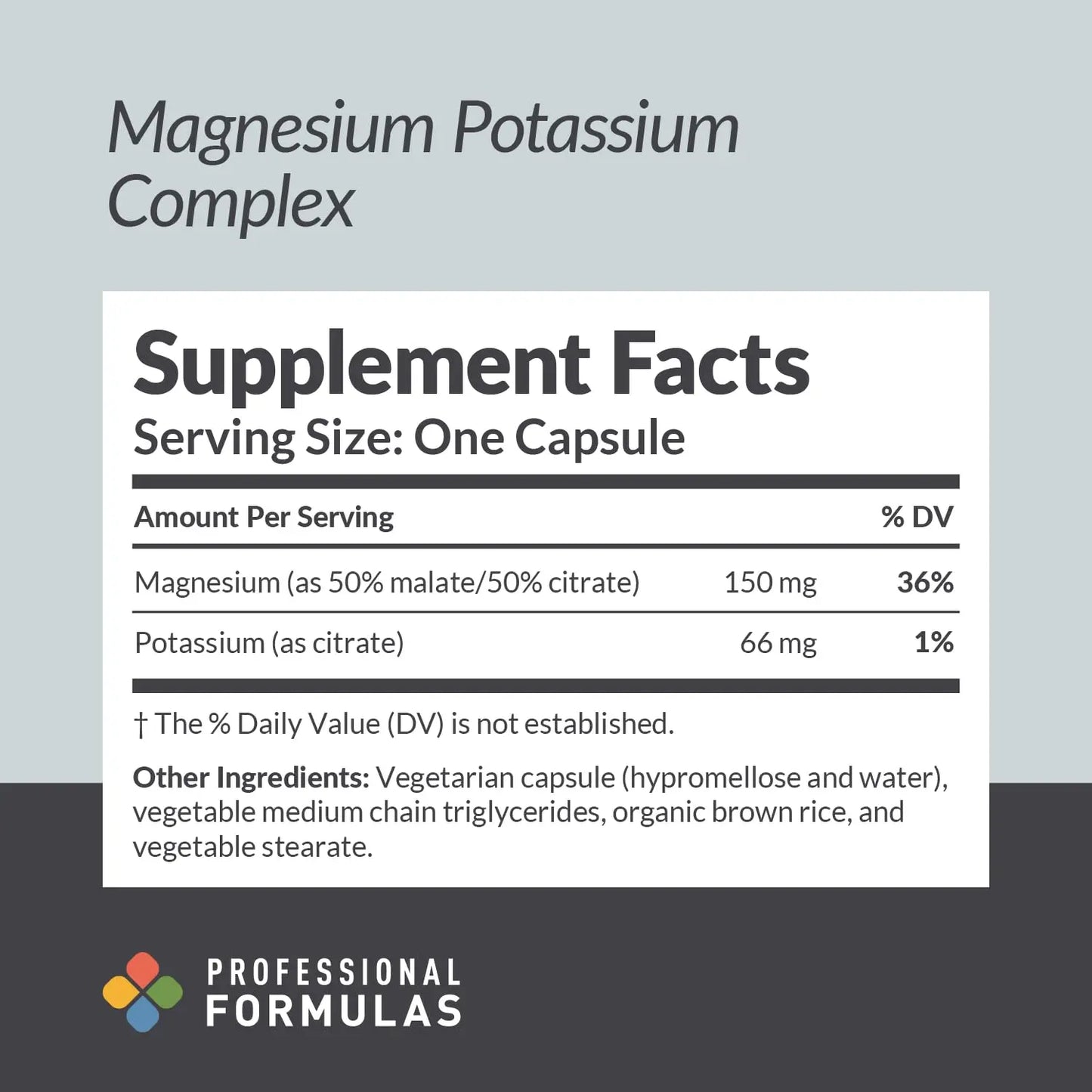 Professional Formulas Magnesium Potassium Complex – Highly Absorbable Magnesium (Malate & Citrate) and Potassium Citrate – Supports Healthy Muscle, Nerve, Heart, and Electrolyte Balance – 90 Capsules PROFESSIONAL COMPLEMENTARY HEALTH FORMULAS buy supplements Au