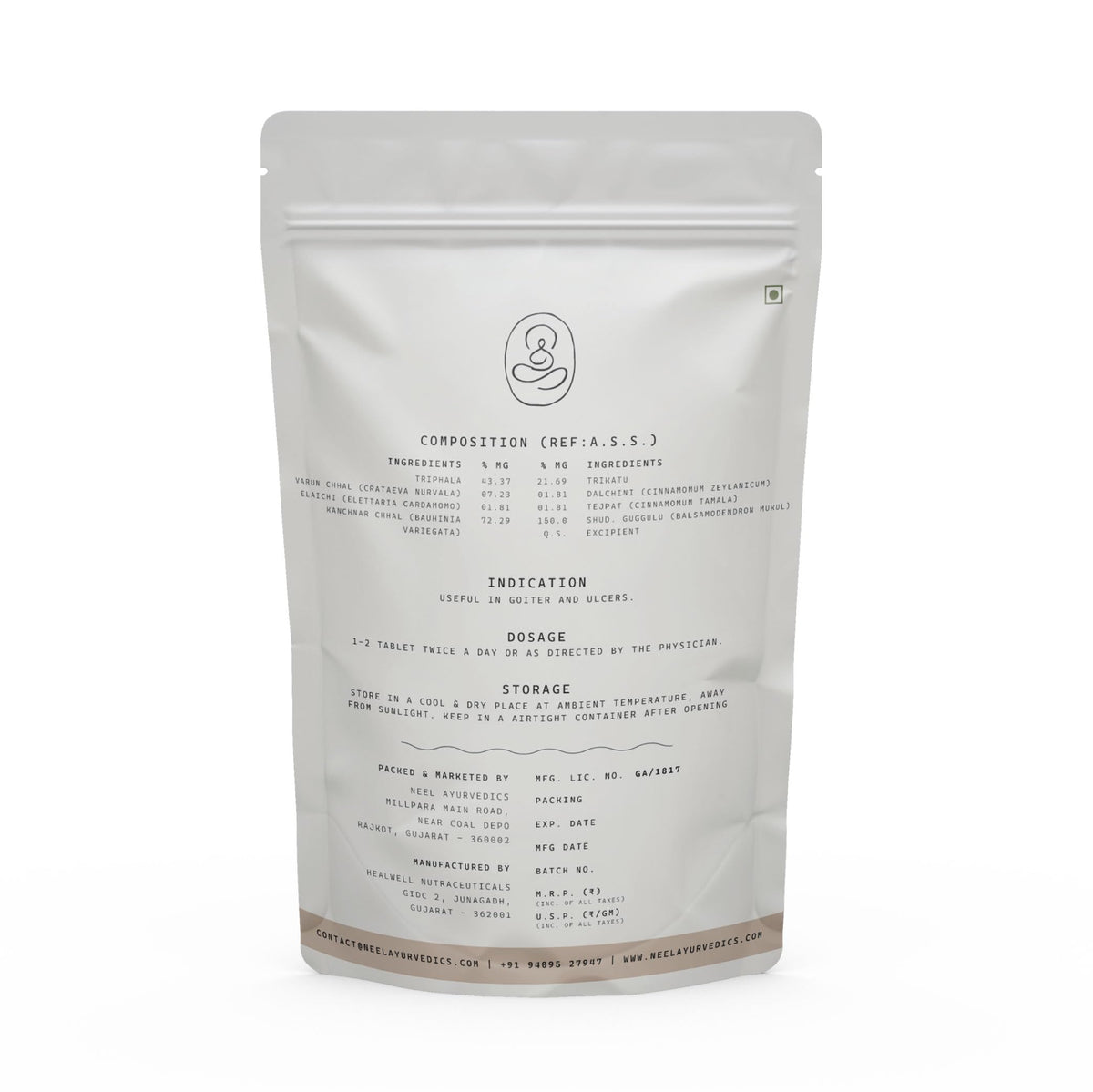 Neel Ayurvedics Kanchnar Guggulu - 300 Tab Neel AyurvedicsBuy Supplements Australia