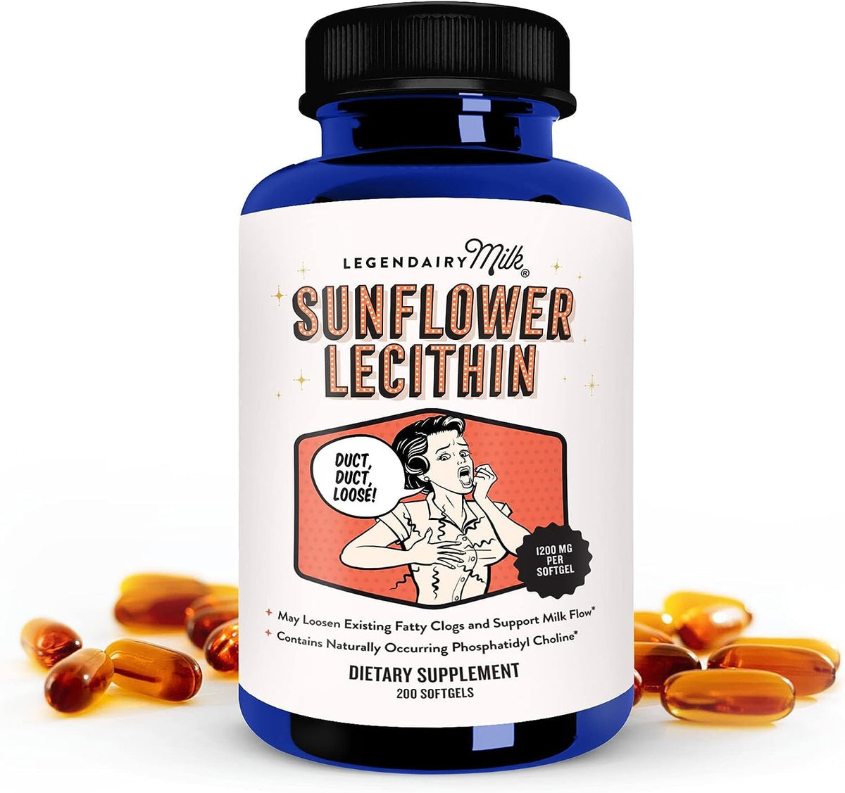 Legendairy Milk Sunflower Lecithin, 1200mg of Organic Sunflower Lecithin