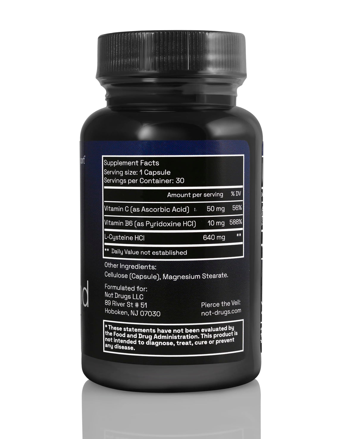Not Drugs Proactive Hangover Support that Actually Works | Effective, Affordable & Backed by Science | 30 Capsules | 30 Doses | L-Cysteine, Vitamin B6, Vitamin C Not DrugsBuy Supplements Australia