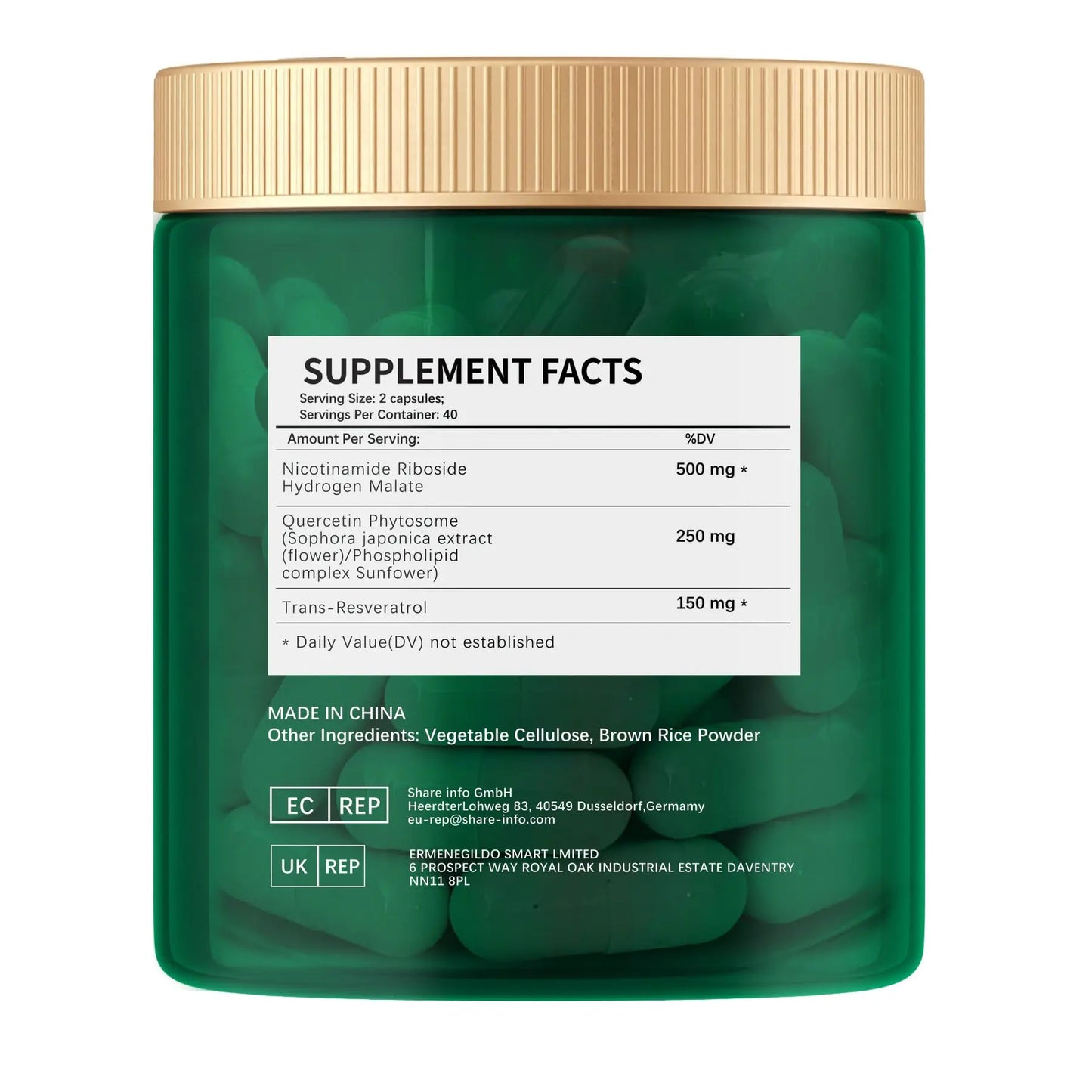 ESUNM Liposomal NAD+ Supplement with Resveratrol, NMN Supplement NAD Resveratrol Support Cellular Health, Stamina & Healthy Aging,Third-Party Tested,80 Capsules ESUNMBuy Supplements Australia