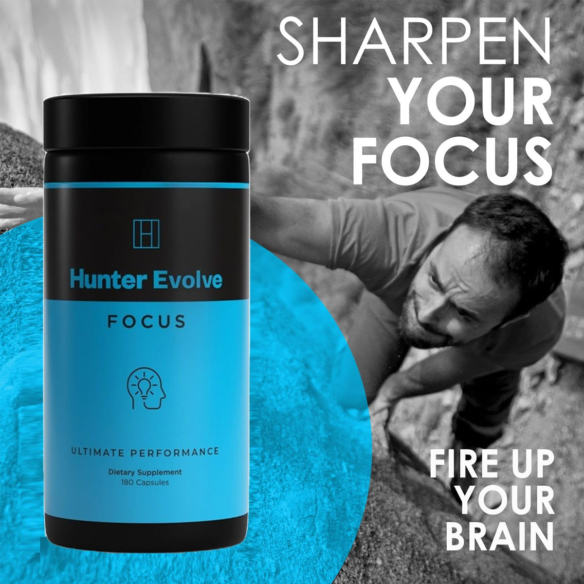 ROAR AMBITION Genuine Hunter Focus Premium Nootropic Brain Supplement for Memory and Focus - US Made with All Natural Ingredients Incl L-Theanine, Bacopa Monnieri & Lion's Mane ROAR AMBITIONBuy Supplements Australia