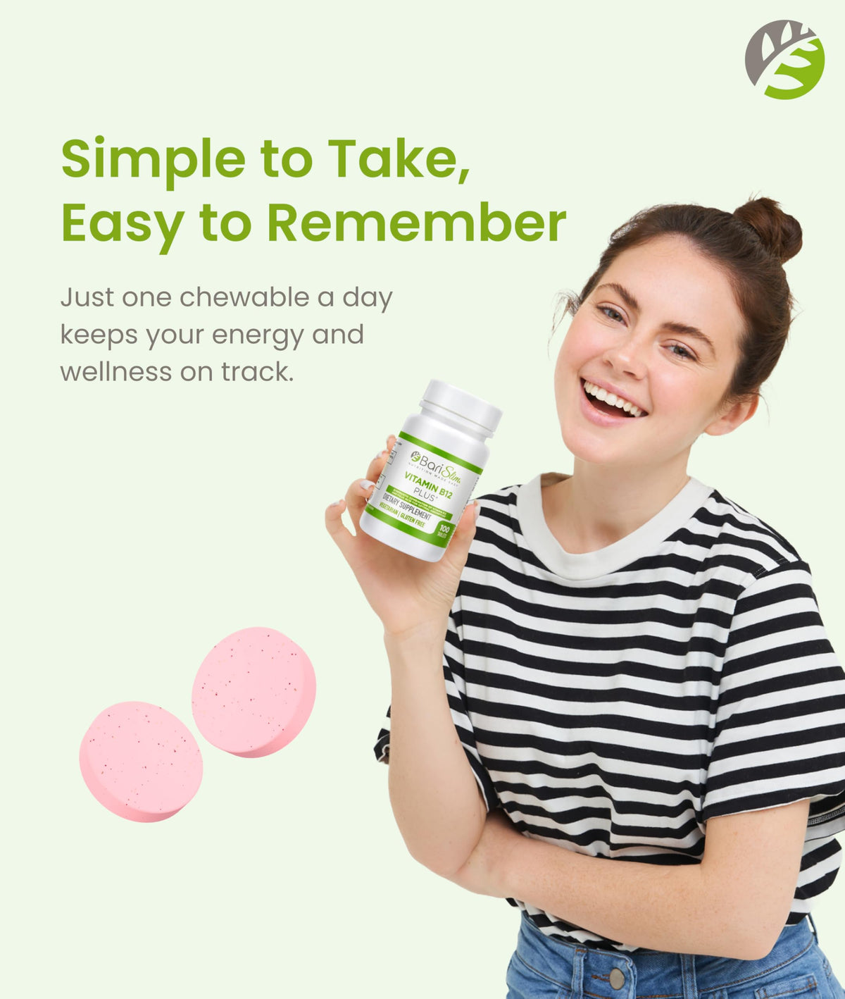 BariSlim Vitamin B12 Plus Tablets - Bariatric Formulated for Post Weight Loss Surgery, Including Gastric Bypass & Gastric Sleeve - Supports Energy Levels & Overall Health | Cherry Flavor BariSlim buy supplements Au