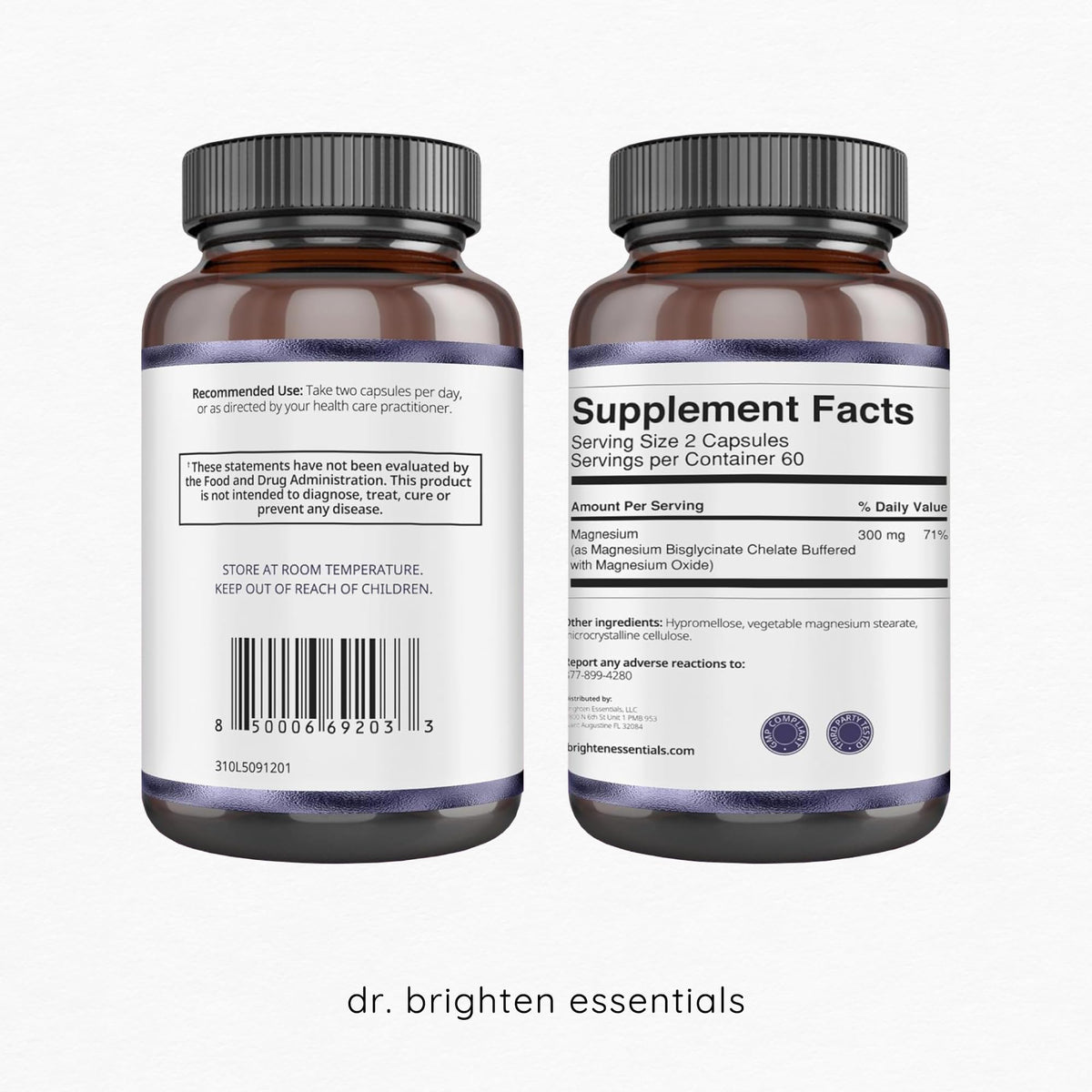 Dr. Brighten Magnesium Plus (as Magnesium Bi-glyncinate) - Beneficial in Maintaining a Healthy Mood, Sleep, Hormone Balance and Reducing Symptoms of PMS and Menstrual Cramps Dr. BrightenBuy Supplements Australia