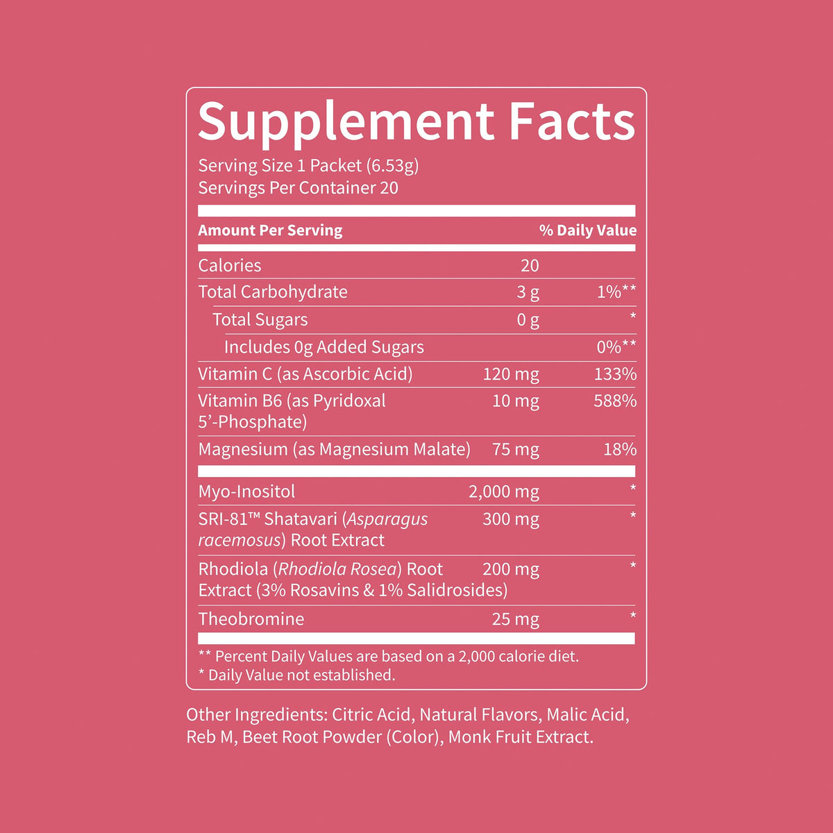 Nello Superbalance Hormonal Support Drink Mix, SRI-81 Shatavari, Myo-Inositol, Rhodiola Rosea, Vitamin C, Magnesium, Theobromine