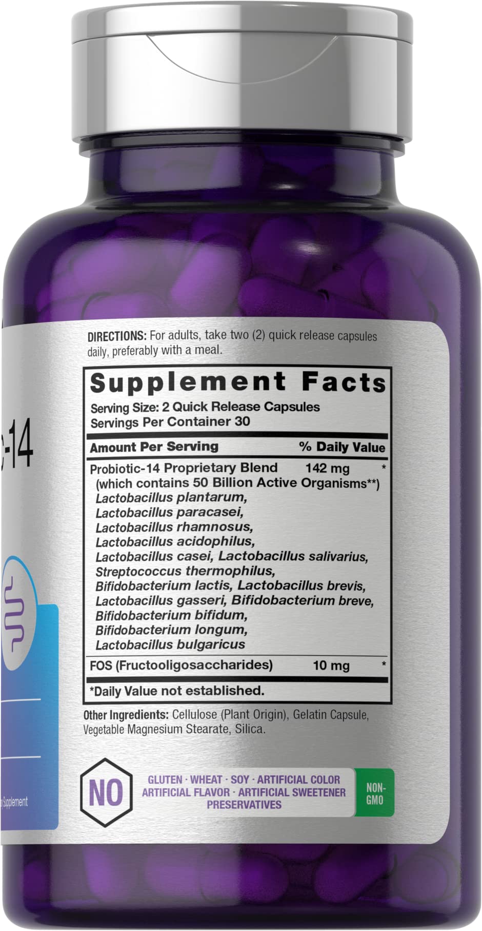 Horbäach Probiotics with Prebiotics | 60 Capsules | 50 Billion Active Organisms | Non-GMO HorbäachBuy Supplements Australia