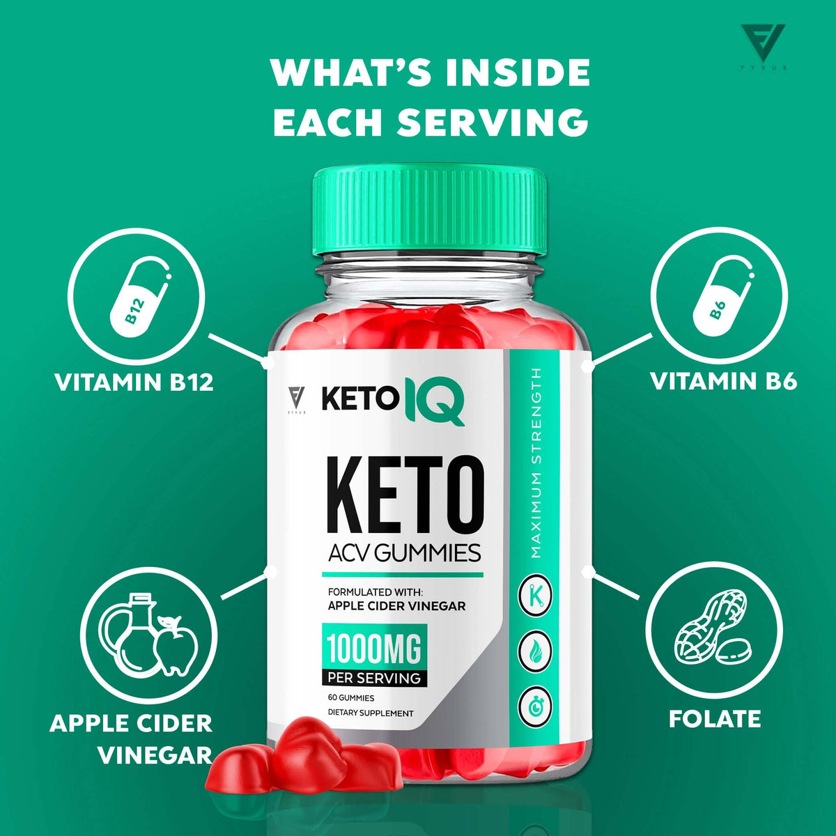 (3 Pack) Keto IQ KetoIQ Keto ACV Gummies, Keto IQ ACV Gummies Advanced Weight Loss FyvusBuy Supplements Australia