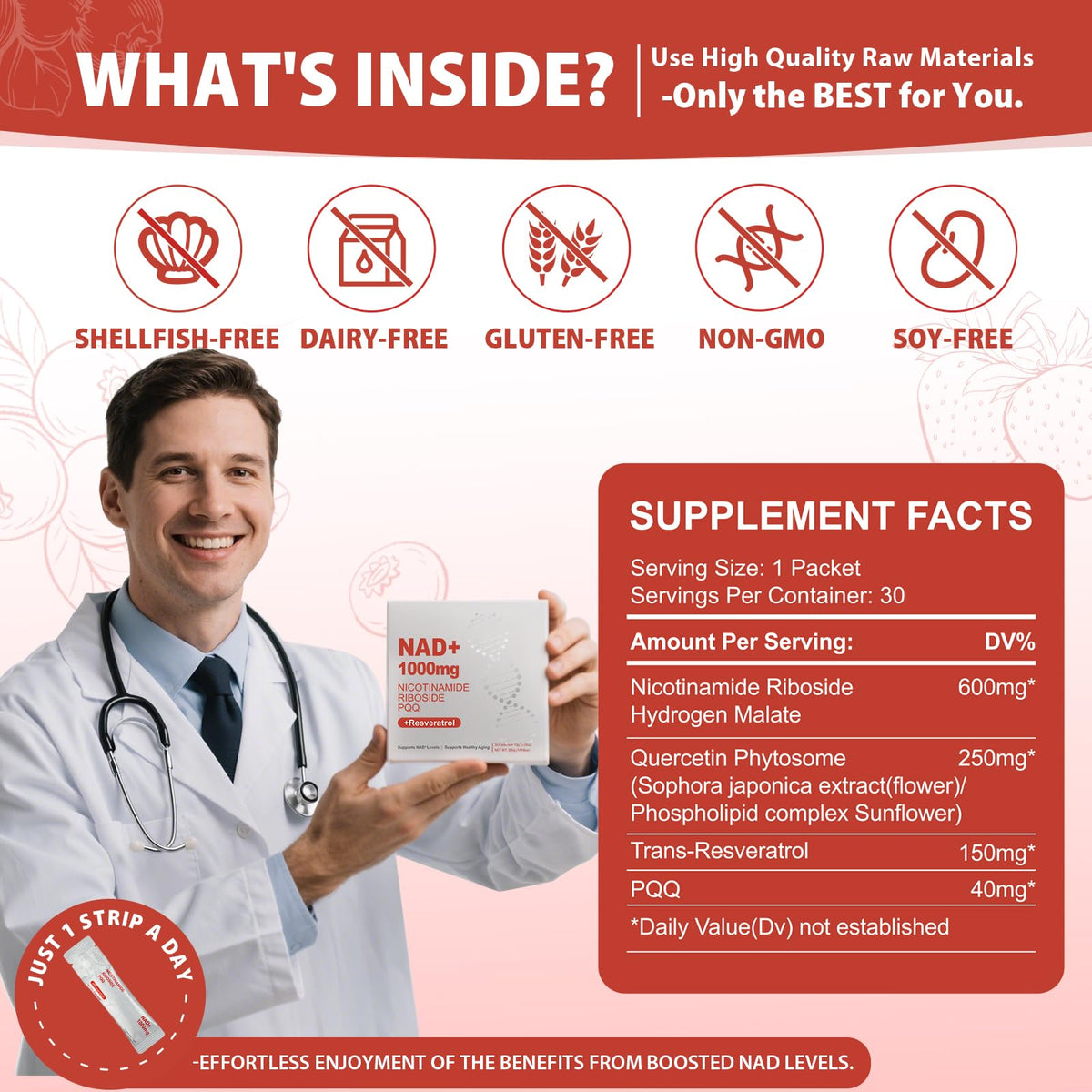 ZOROAHER 1000mg High-Potency NAD+ Liquid Supplement, Nicotinamide Riboside & Resveratrol with PQQ, Boosts Cellular Energy, Focus & Healthy Aging - 1 Pc ZOROAHERBuy Supplements Australia