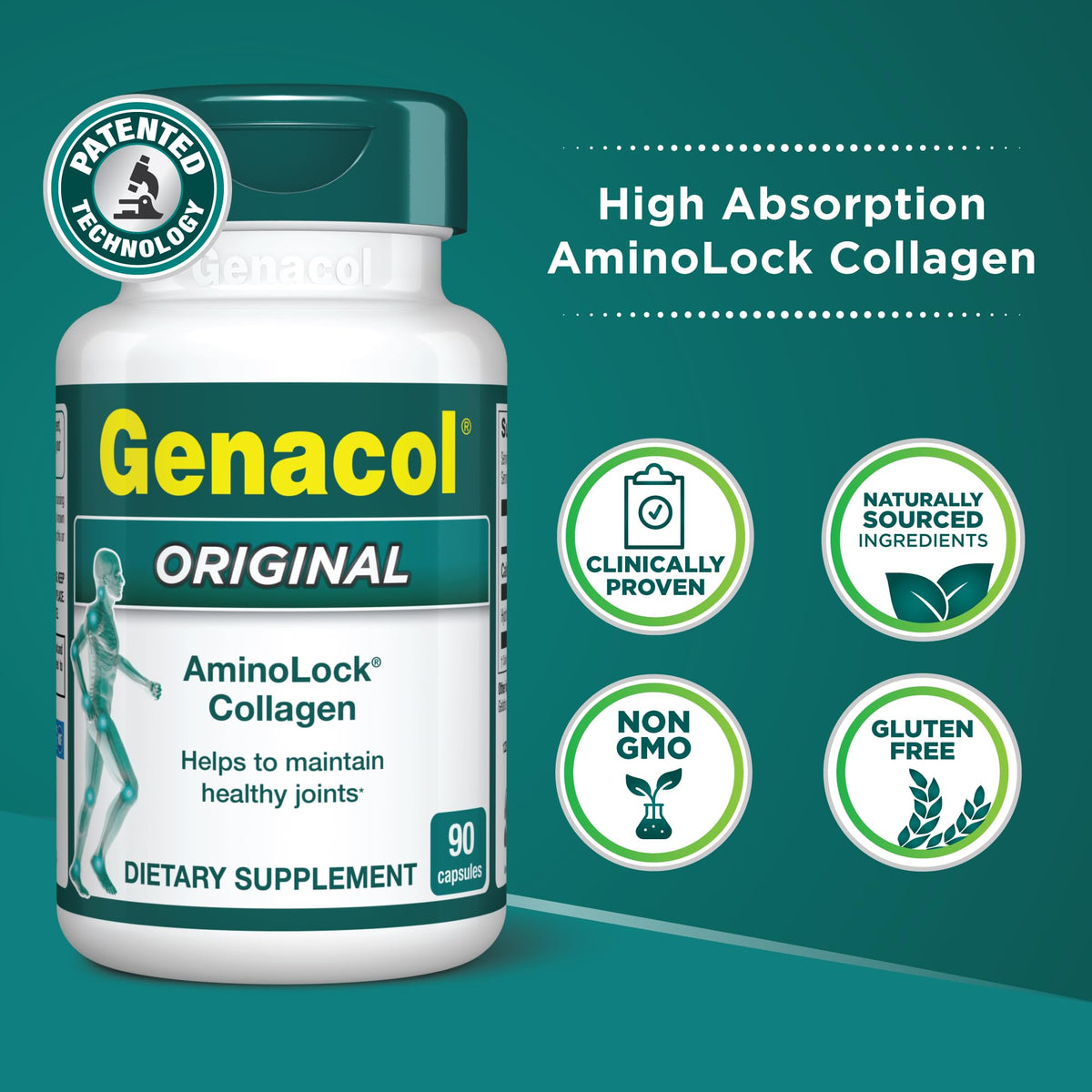 Collagen Peptides Joint Supplements for Men & Women by Genacol | Exclusive Hydrolyzed Collagen Pills | Helps Maintain Healthy Joints | Colageno Hidrolizado | Genacol Original 180 Capsules GenacolBuy Supplements Australia