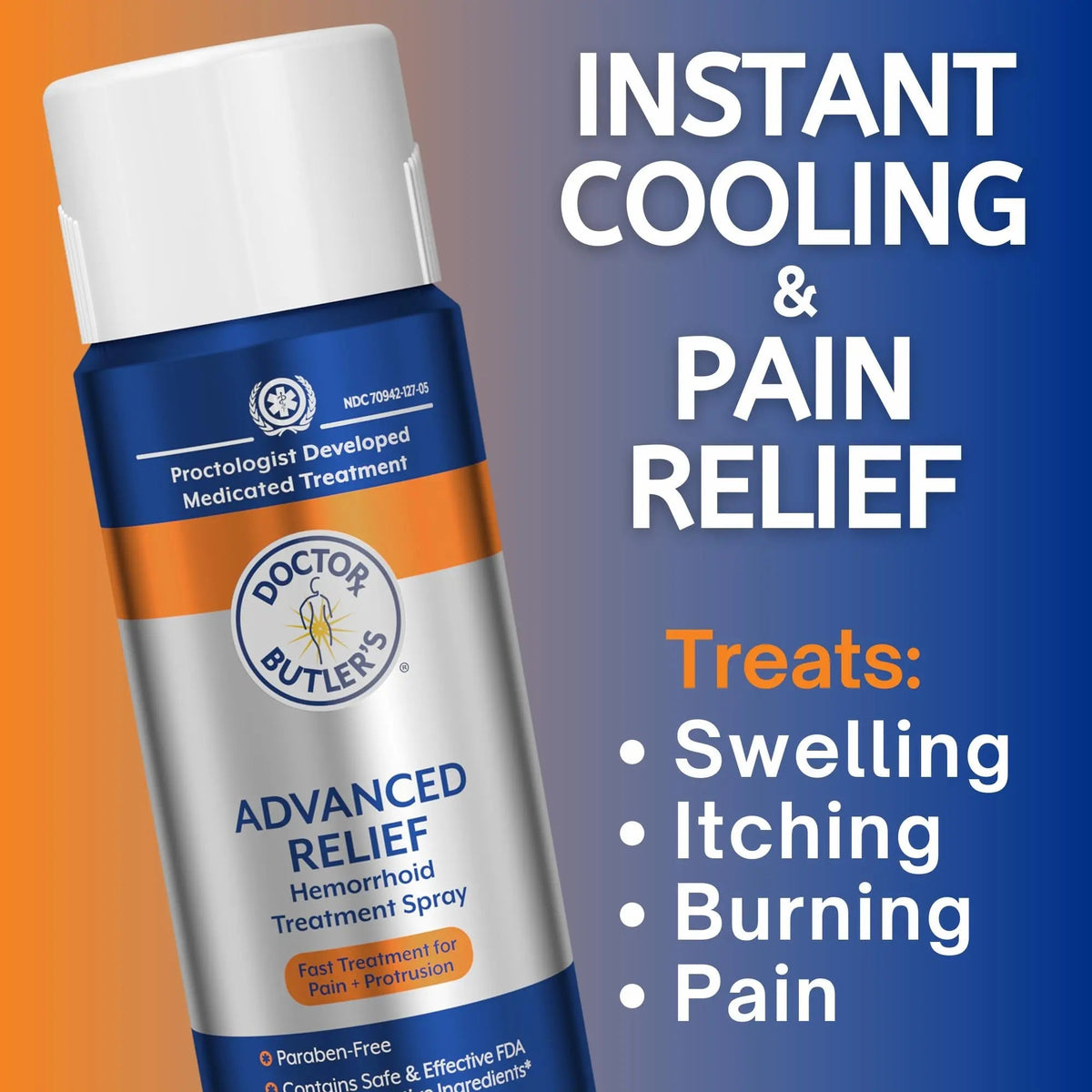 Doctor Butler's Advanced Relief Hemorrhoid Spray – Advanced Relief Hemorrhoid Treatment Spray with Witch Hazel to Help with Sensitive Skin, Itch Relief, and Swelling Relief* (5oz) Doctor Butler'sBuy Supplements Australia
