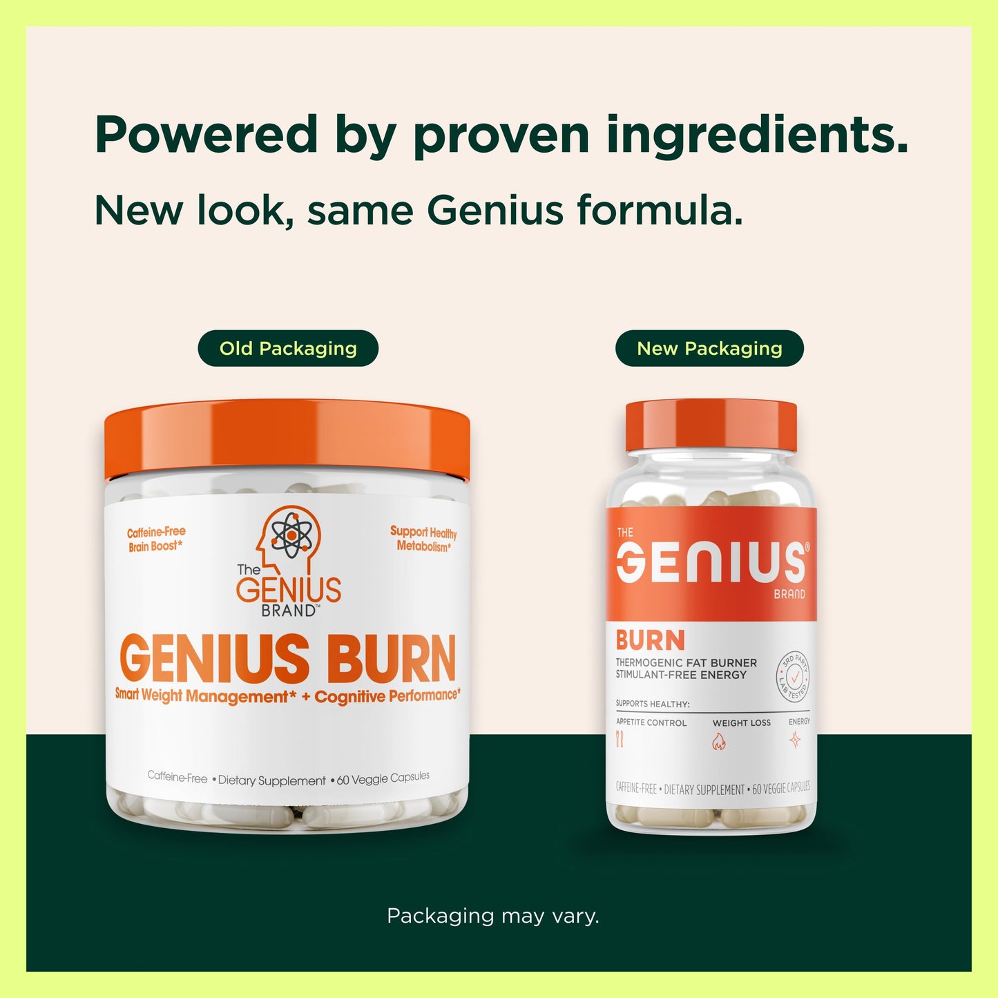 Genius Thermogenic Fat Burner, 60 Diet Veggie Pills - Weight Loss & Metabolism Supplement, Appetite Suppressant & Energy Booster - Caffeine-Free Nootropic Focus & Brain Boost - Ashwagandha & TeaCrine The Genius BrandBuy Supplements Australia