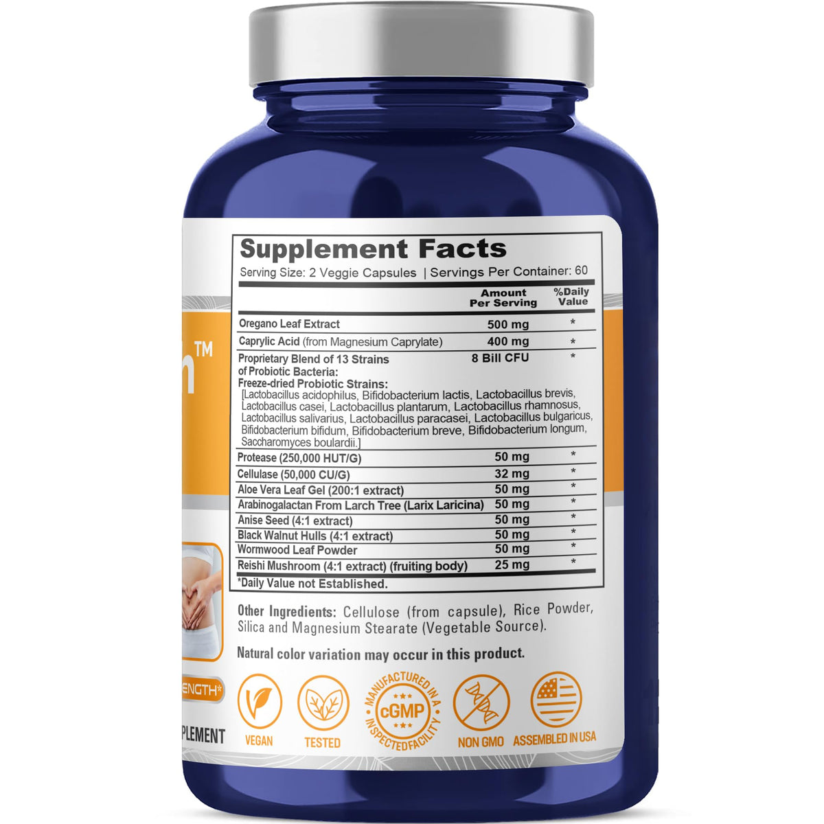 NusaPure CandiHealth Complex (Non-GMO, Vegan) 120 Veggie Capsules NusaPureBuy Supplements Australia