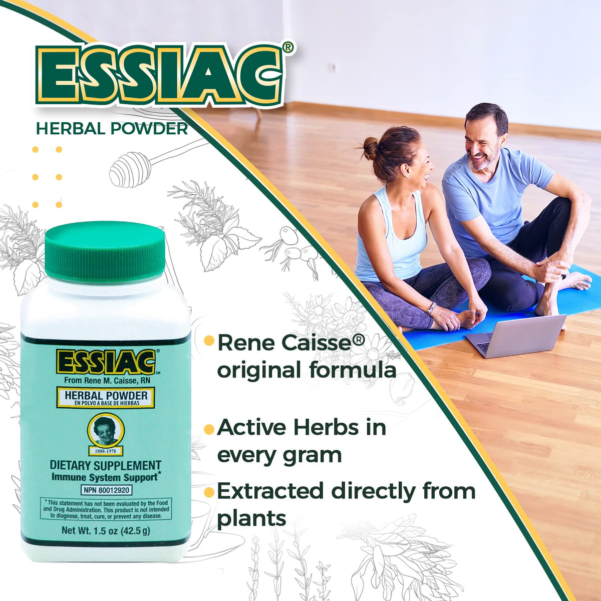 Essiac PowderESSIAC Original Herbal Tea Powder β 1.5 oz Bottle | Powerful Antioxidant Blend to Help Promote Overall Health & Well-Being | Original Formula from 1922 (1) EssiacBuy Supplements Australia