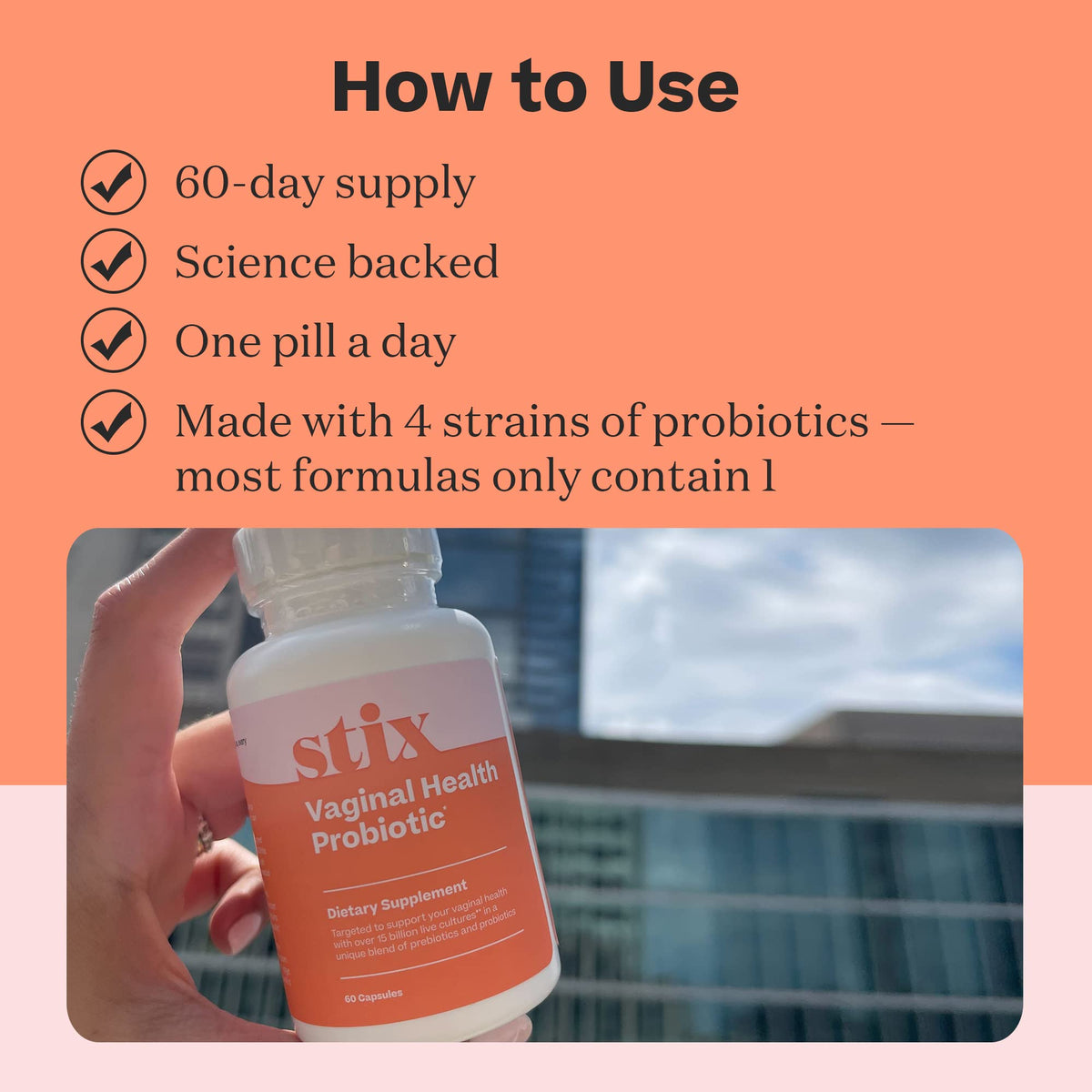Stix Vaginal Health Probiotic & 3-Day Yeast Infection Treatment - Maintain pH Balance, Vaginal Microbiome Get StixBuy Supplements Australia