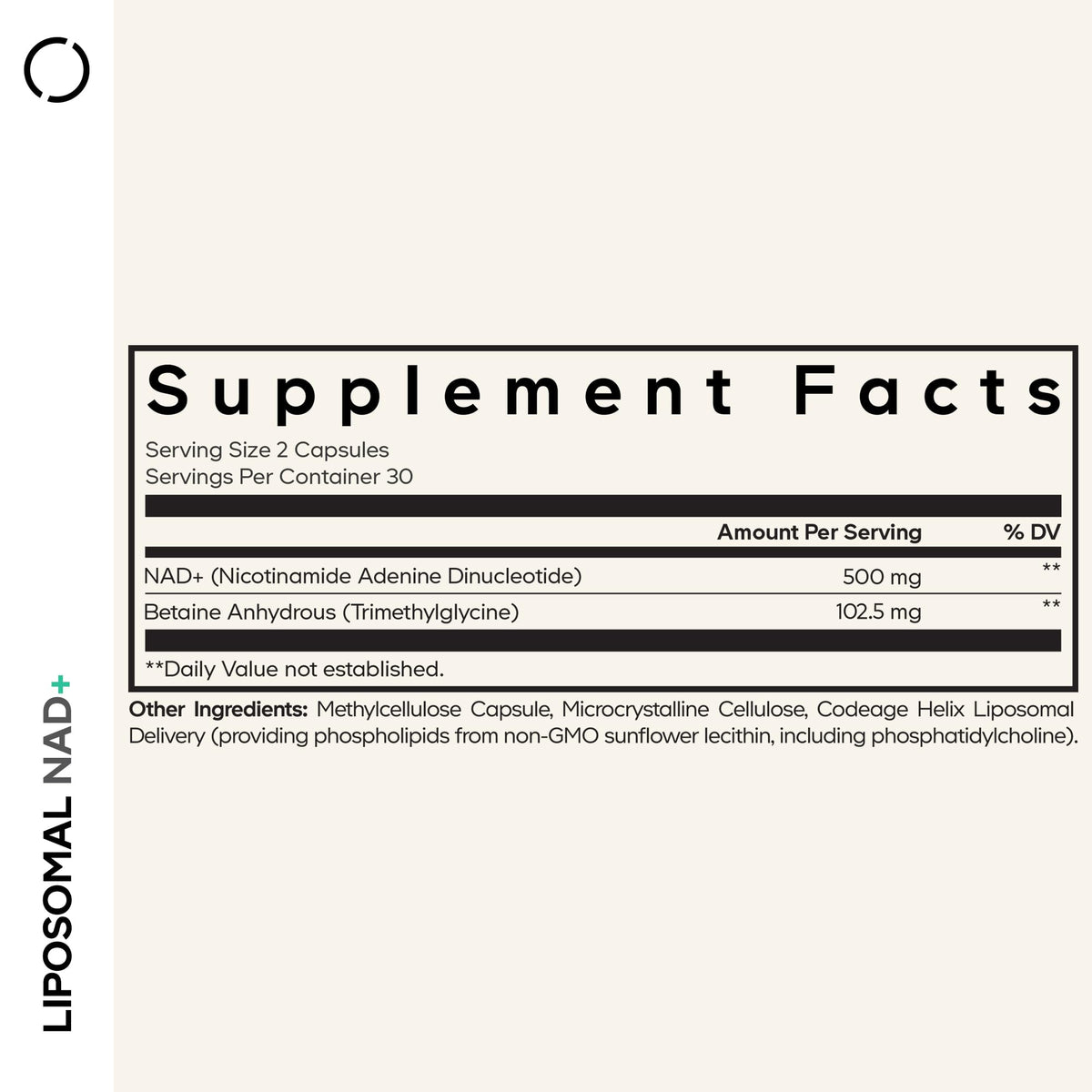 Codeage Liposomal NAD+ Supplement - NAD Nicotinamide Adenine Dinucleotide Coenzyme Pills - 500 mg NAD+ Per Serving & Betaine Anhydrous - Liposomal Delivery - Vegan, Non-GMO, Gluten-Free - 60 Capsules CodeageBuy Supplements Australia