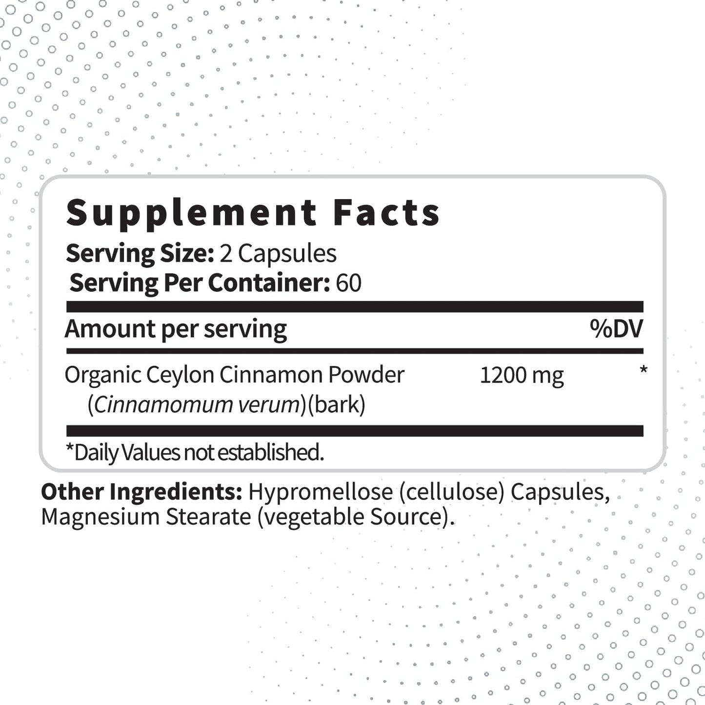 Type Zero Ceylon Cinnamon Capsules (1200mg | 120 Capsules) - Natural, Non-GMO, Gluten Free, Organic Cinnamon Bark Supplement Type ZeroBuy Supplements Australia