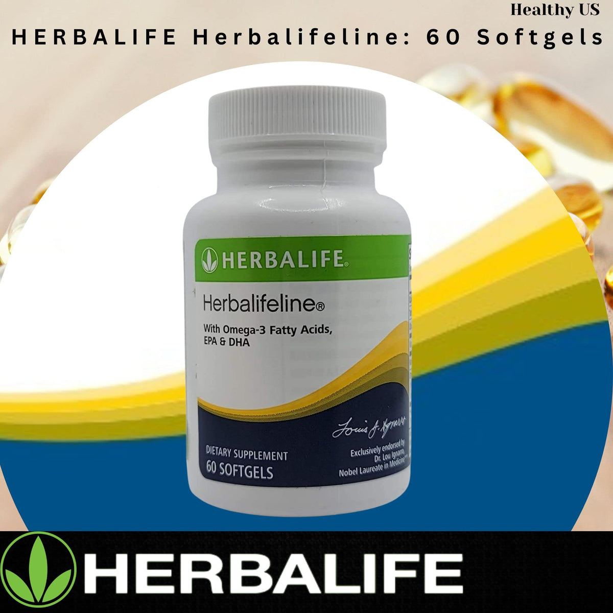 Herbalife Herbalifeline: 60 Softgels with Vitamin E, Marine Lipid Complex, Omega-3 Fatty HerbalifeBuy Supplements Australia