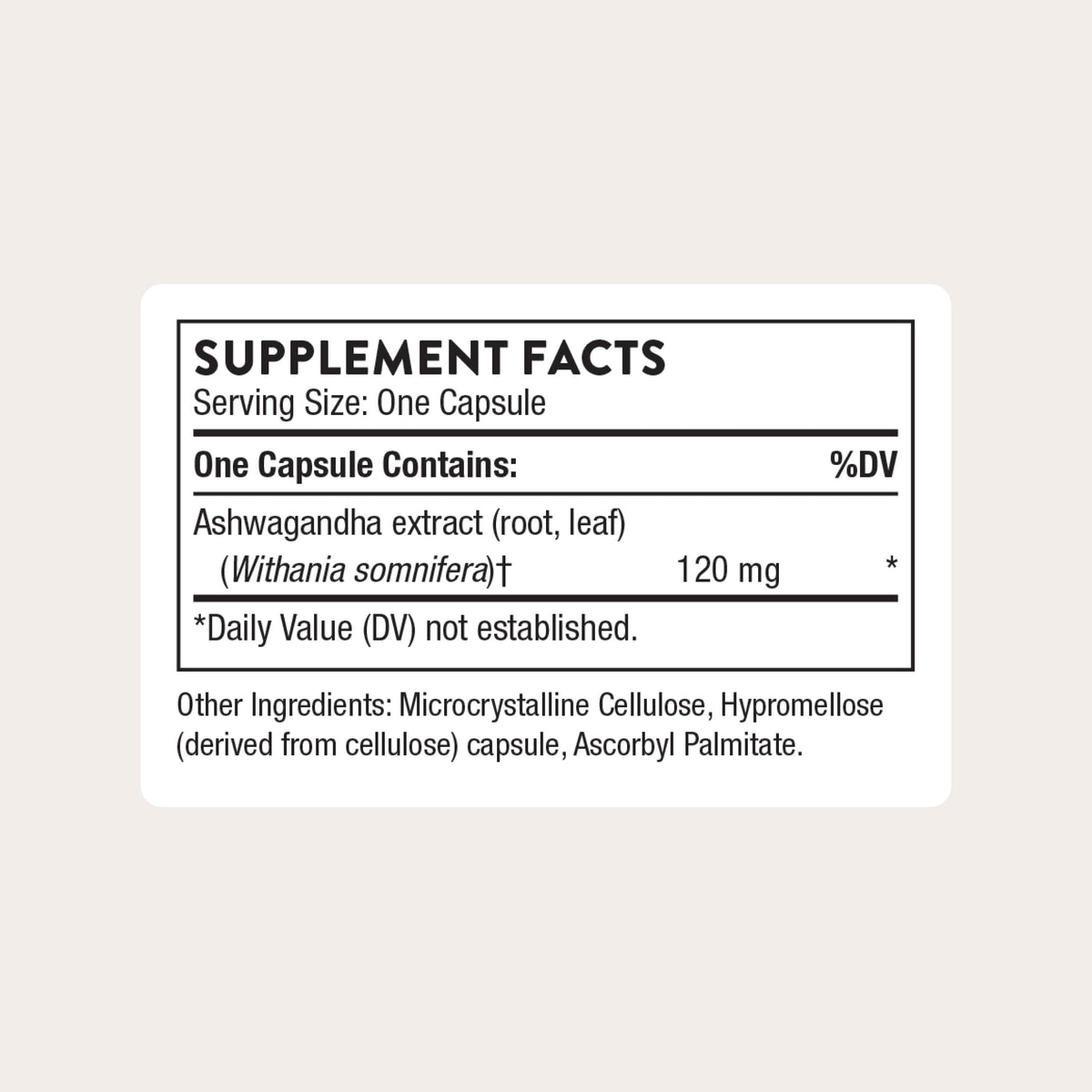 THORNE - Ashwagandha - Highly Concentrated Shoden - Calming Stress Support for Women & Men* - Supports Daytime Energy, Mental Clarity & Optimal Immune Function* - 30 Capsules THORNEBuy Supplements Australia