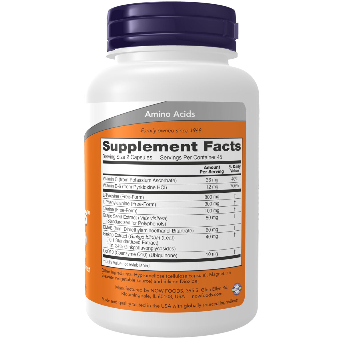 NOW Foods Supplements, True Focus™ with Amino Acids, Ginkgo, DMAE + CoQ10 and Grape Seed Extract , 90 Veg Capsules NOW FoodsBuy Supplements Australia