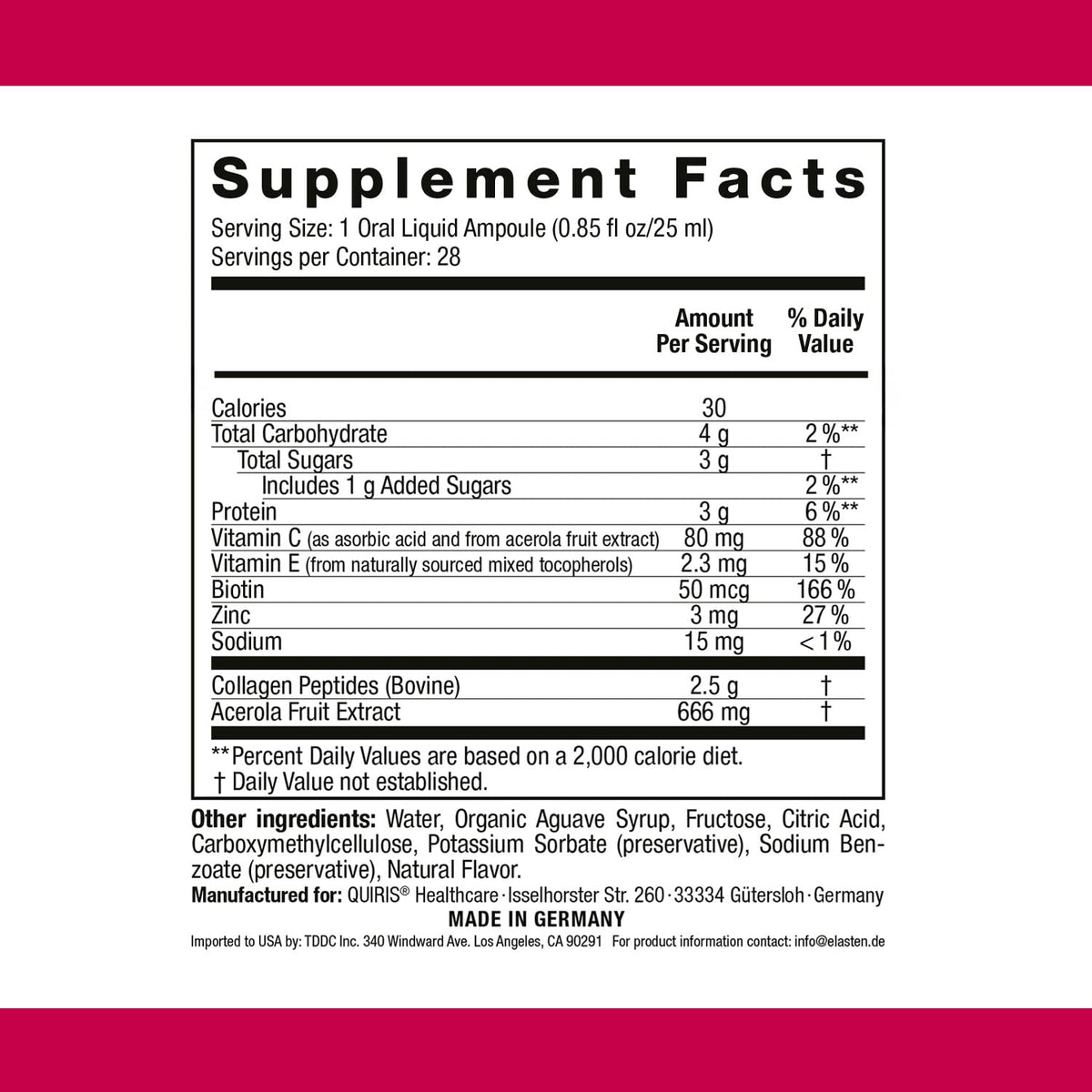 ELASTEN Clinically Tested Collagen Complex for Radiant Skin from Within – Reduces Fine Lines – Supports Healthy Connective Tissue – 28 Liquid Collagen Ampoules (0.85 fl oz / 25 ml Each) Elasten buy supplements Au