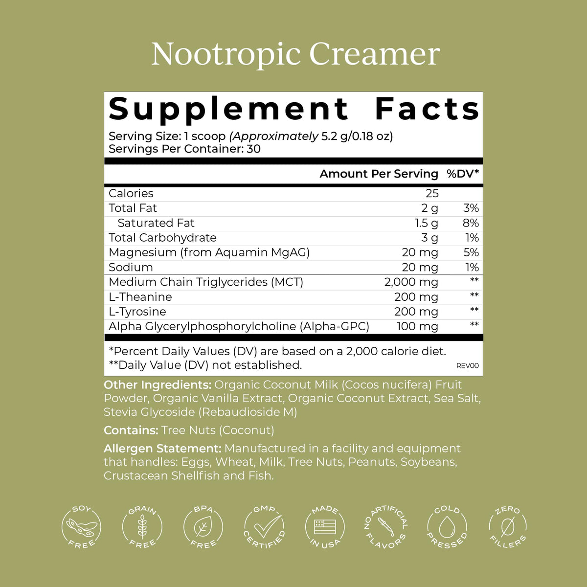 CYMBIOTIKA Nootropic Creamer – MCT Oil, Alpha GPC, L-Theanine – Keto, Vegan, Sugar-Free Coffee Creamer for Focus, Energy & Mental Clarity – Coconut Vanilla Flavor, 30 Servings CYMBIOTIKABuy Supplements Australia