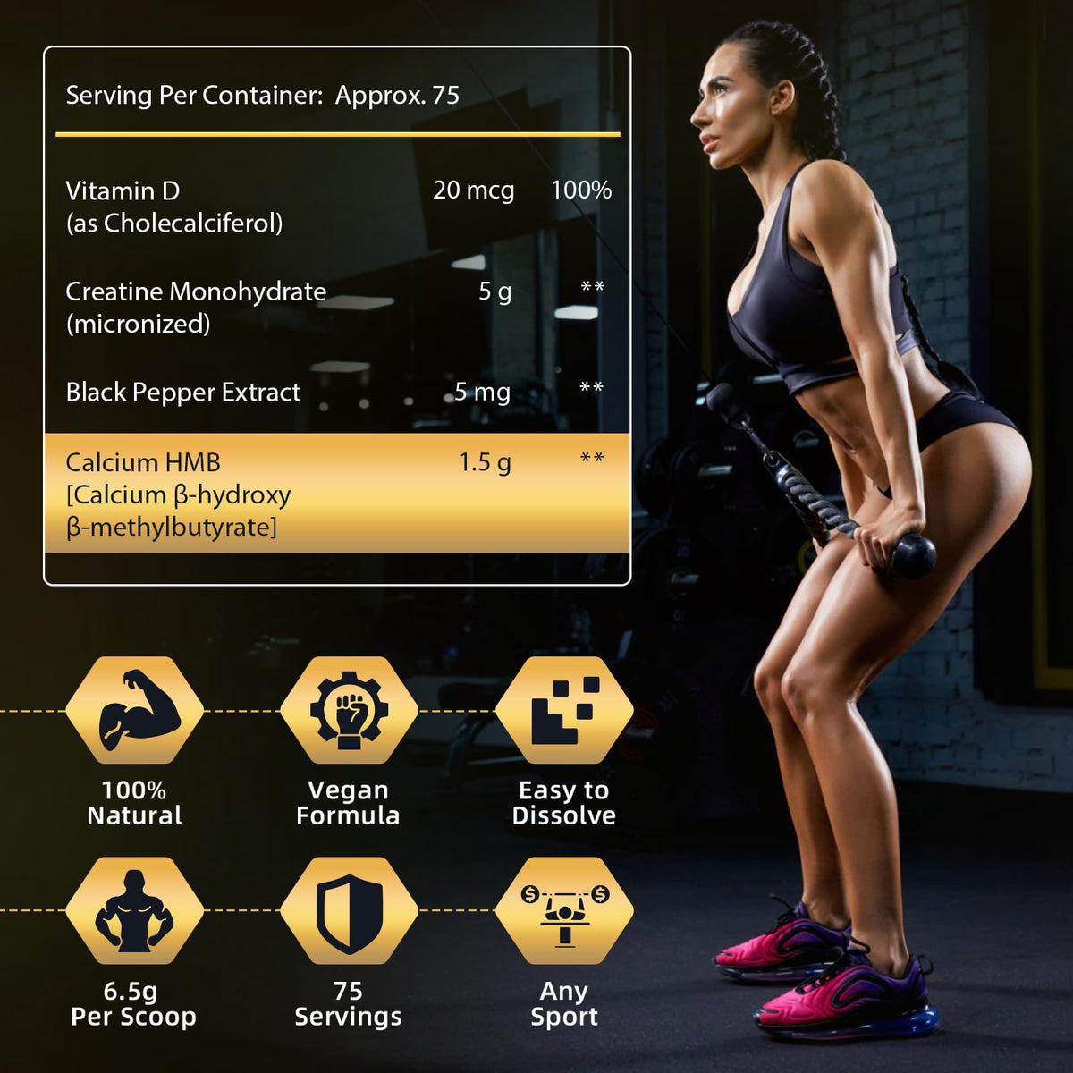 Micronized Creatine Monohydrate for Women and Men, Creatine Powder for Men-Women for Improve Performance and Strength, Support Muscle Growth and Workout Recovery, 6.5g per Servings, 75 Servings NATURE TARGETBuy Supplements Australia