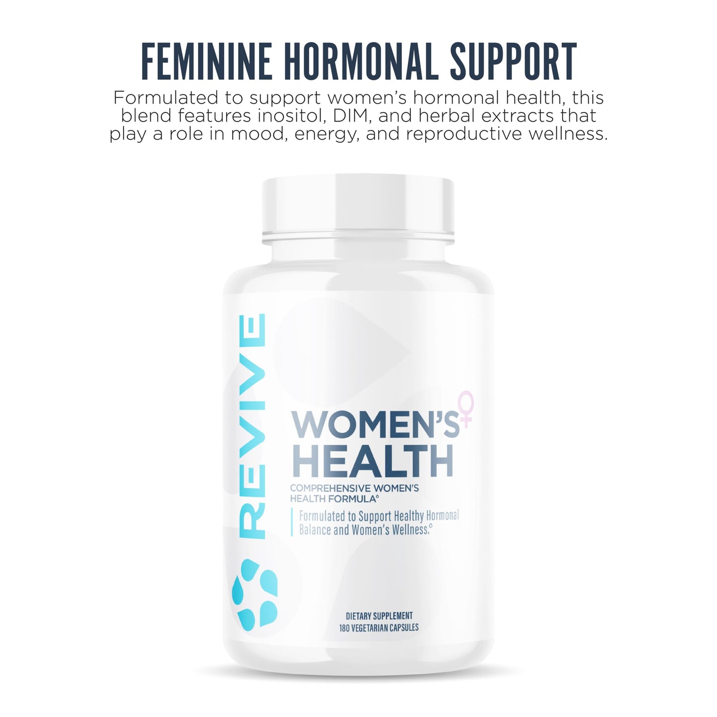 Revive MD Hormone Balance for Women – Hormone Support Supplement w/Myo-Inositol, Chaste Berry, DIM, Vitamins C & E, Evening Primrose Oil – Health & Hormonal Balance (180 Capsules, 30 Servings) ReviveBuy Supplements Australia