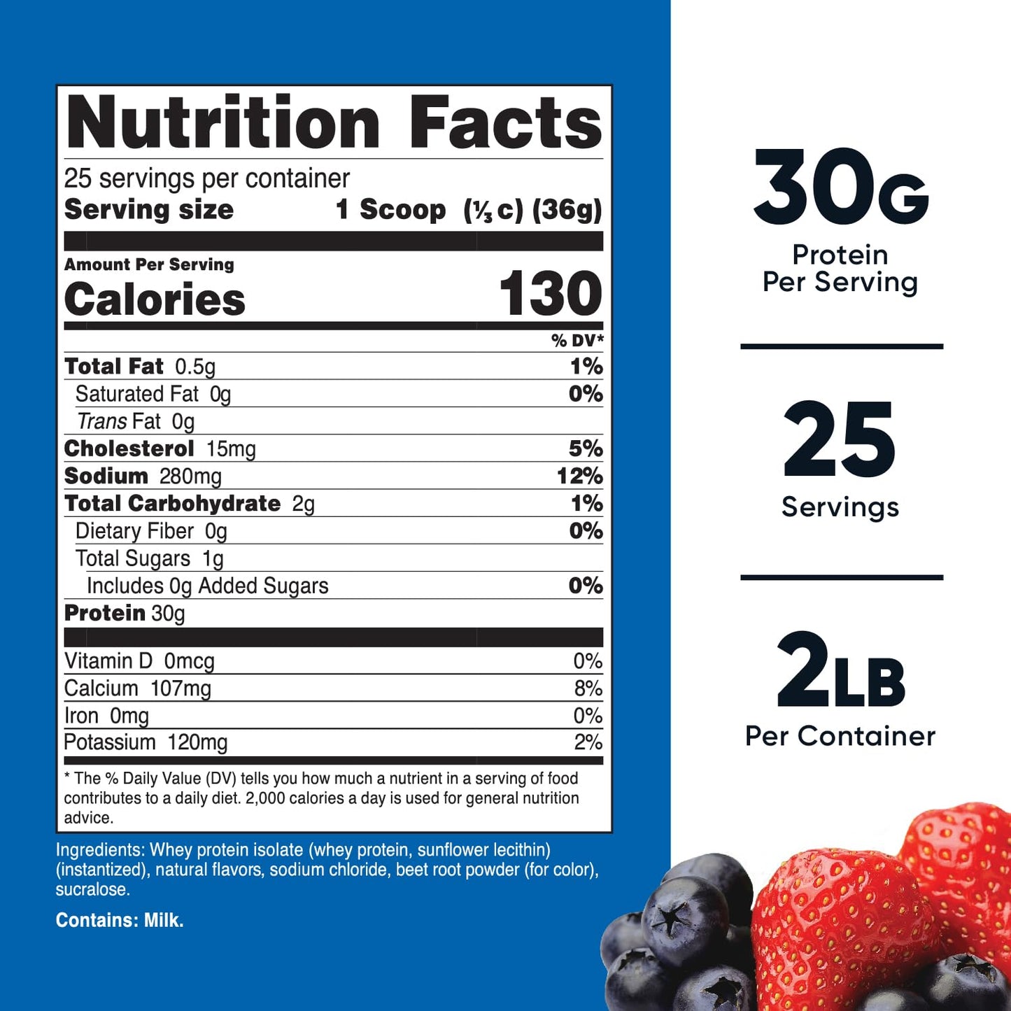 Nutricost Whey Protein Isolate (Strawberry Acai, 2 Pounds) NutricostBuy Supplements Australia