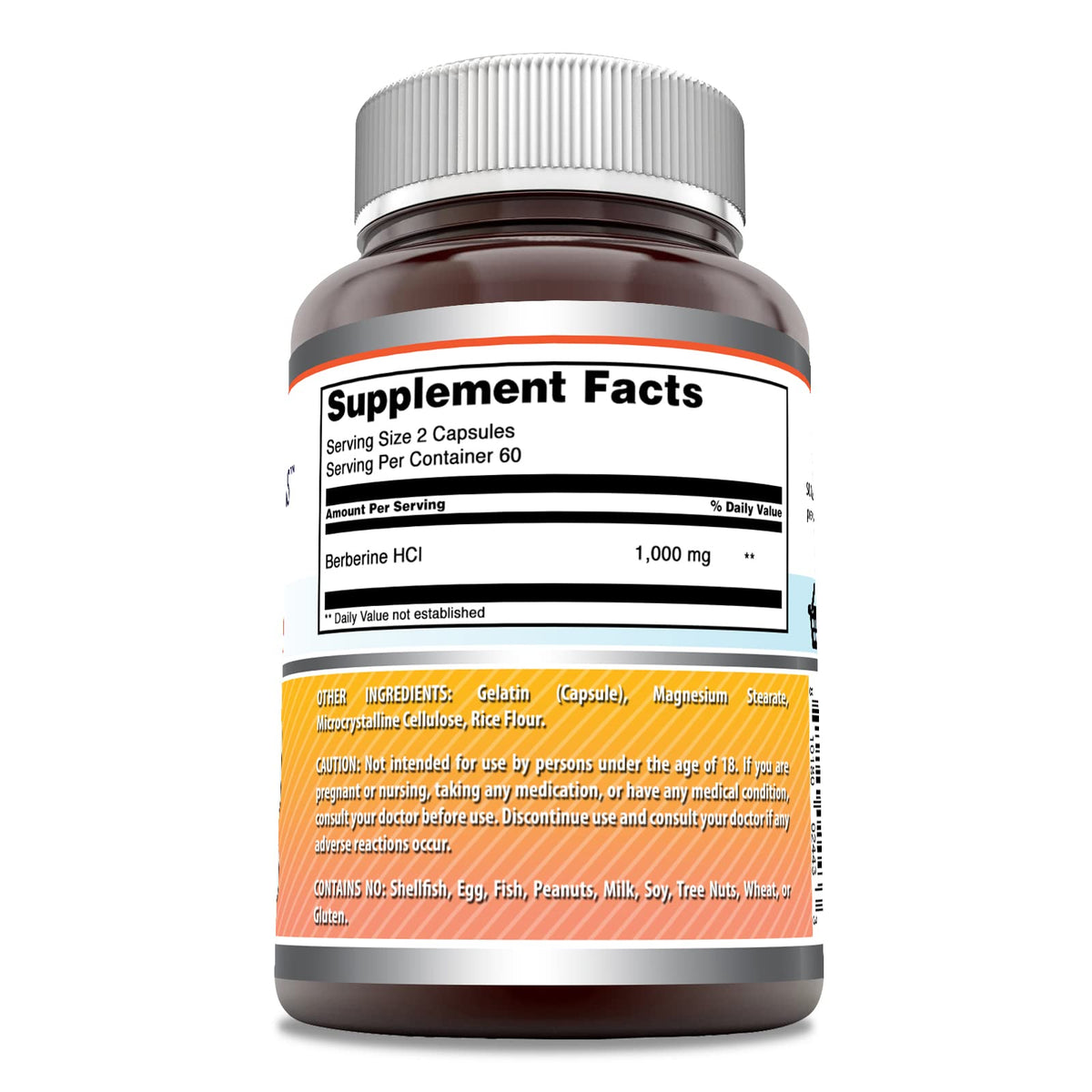 Amazing Formulas Berberine 1000mg Per Serving 120 Capsules Supplement | Non GMO Amazing NutritionBuy Supplements Australia