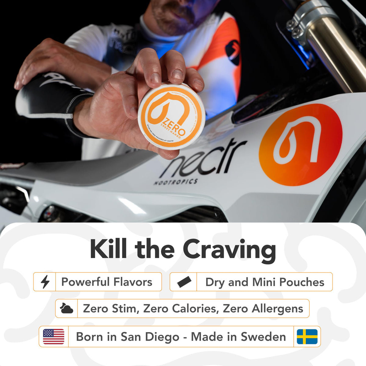 Nectr Energy Zero Pouches - No Caffeine, No Sugar, Zero Calories Mini Pouches for Oral Fixation and Stress Relief - 4 Pucks of 20 - Sweet Mango Flavor NectrBuy Supplements Australia