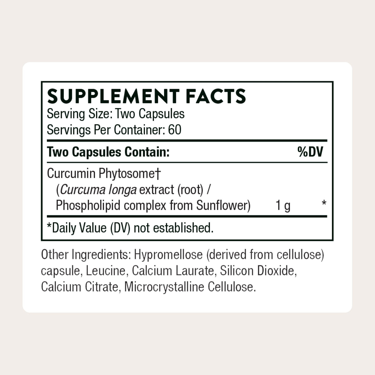 THORNE - Curcumin Phytosome 1000 mg (Meriva) - Clinically Studied, High Absorption - Supports Healthy Inflammatory Response in Joints, Muscles, GI Tract, Liver, Brain & Nerves* - 60 Servings THORNEBuy Supplements Australia