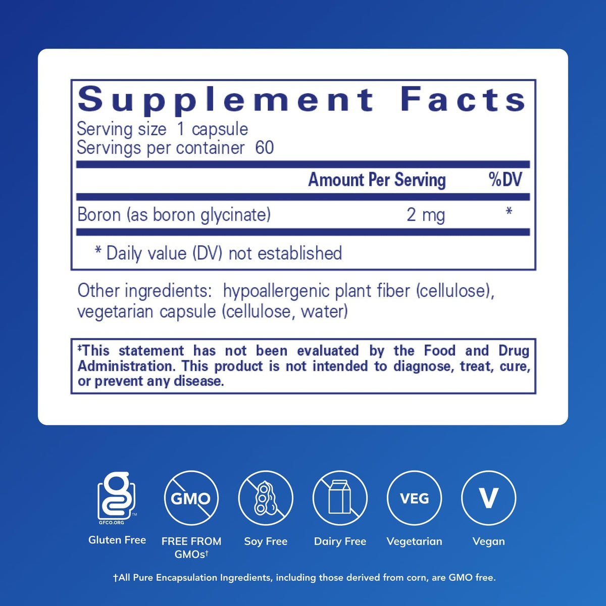 Pure Encapsulations Boron (Glycinate) | Supplement for Hormone Balance, Bone Strength and Health, Connective Tissue, and Nutrient Metabolism* | 60 Capsules Pure EncapsulationsBuy Supplements Australia